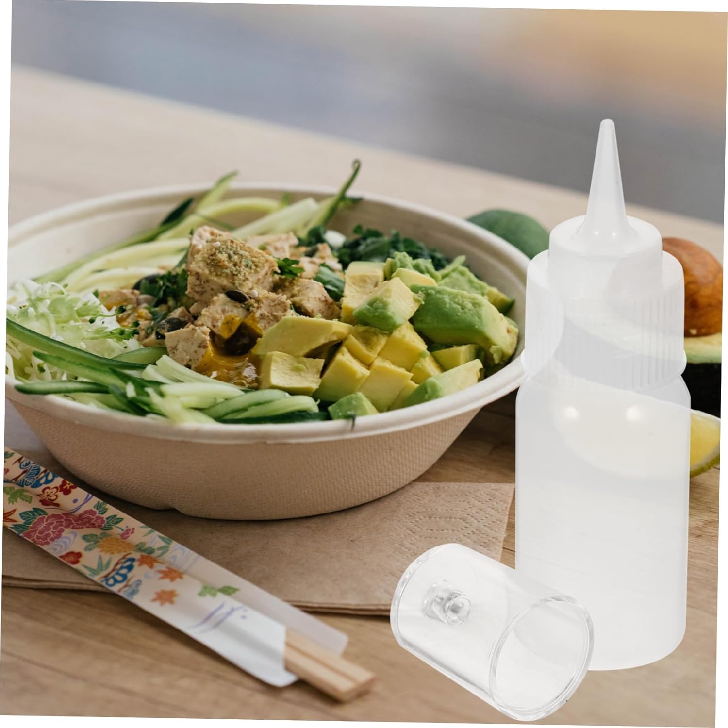 HOLIDYOYO Olive Oil Condiment Squeeze Bottles Set of 2 30ml