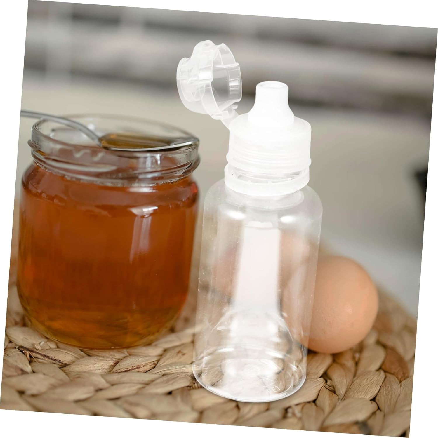 CIYODO 100ml Leak Proof Honey Squeeze Bottle with Flip Cap