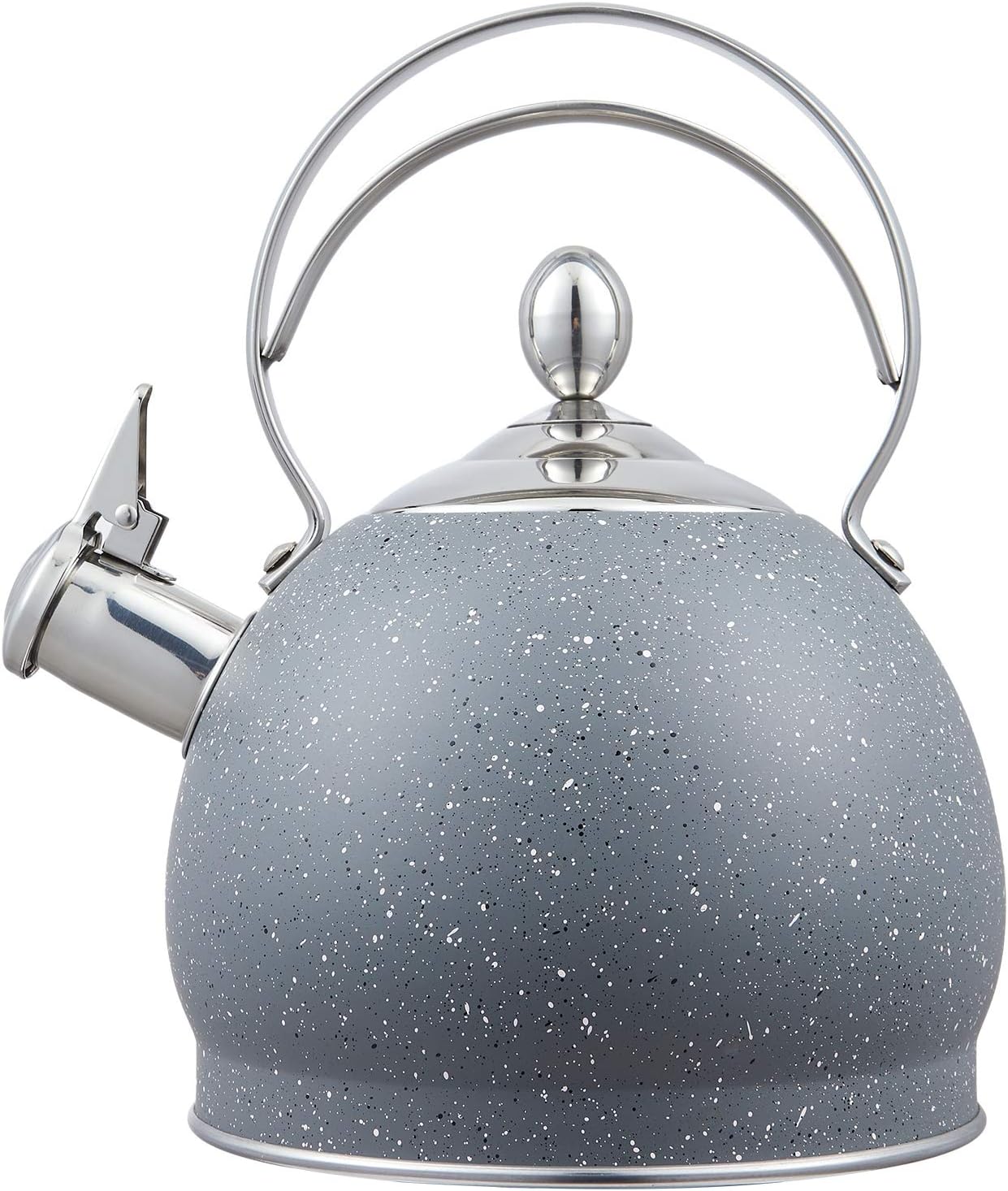 LUXGRACE 25 Qt Whistling Tea Kettle with Aluminum Base