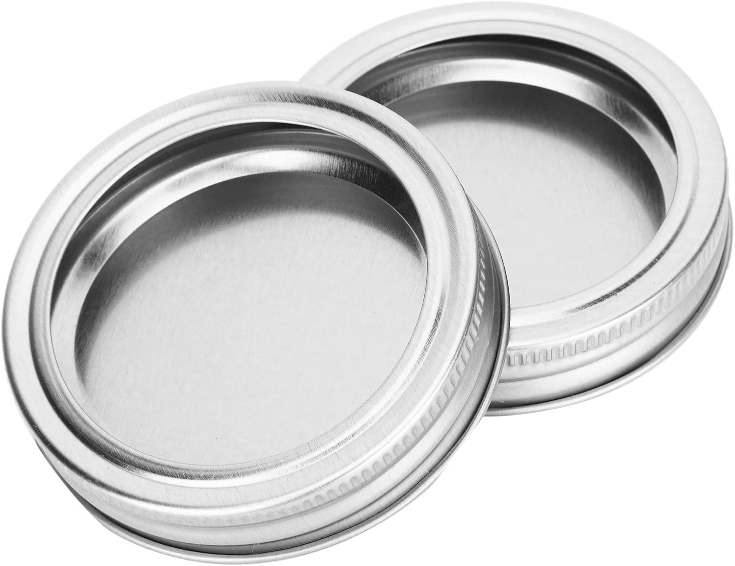 AUNMAS 12pcs Glass Jar Lid with Stainless Steel Sealing