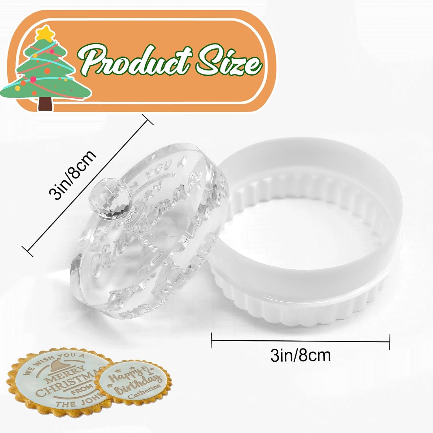 Personalized Cookie Stamp with Name - Custom Christmas Cookie Cutter