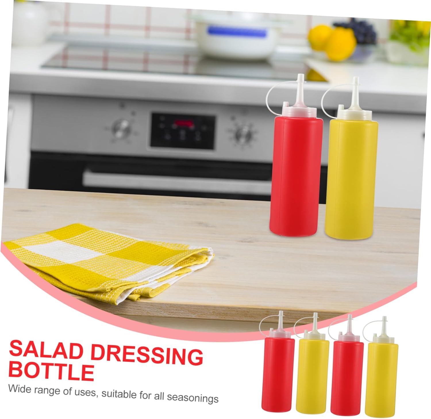 4Pcs Jam Squeeze Bottles 350ML Seasoning Containers 1