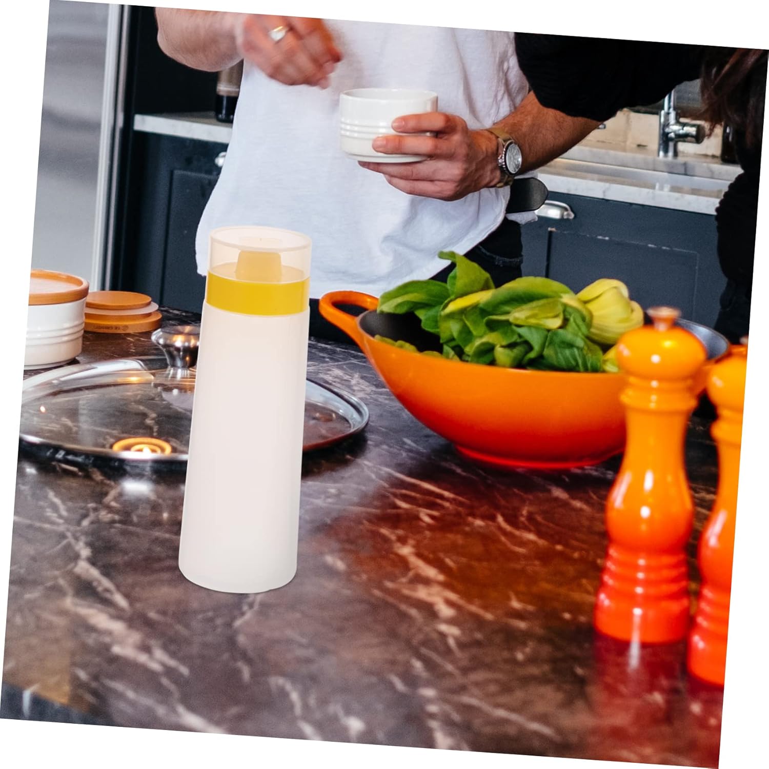 CIYODO Jam Squeeze Bottle Leakproof Kitchen Salad Condiment Bottle