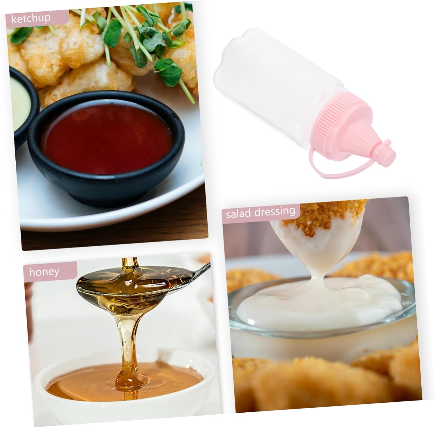 OKUMEYR Reusable Condiment Squeeze Bottles