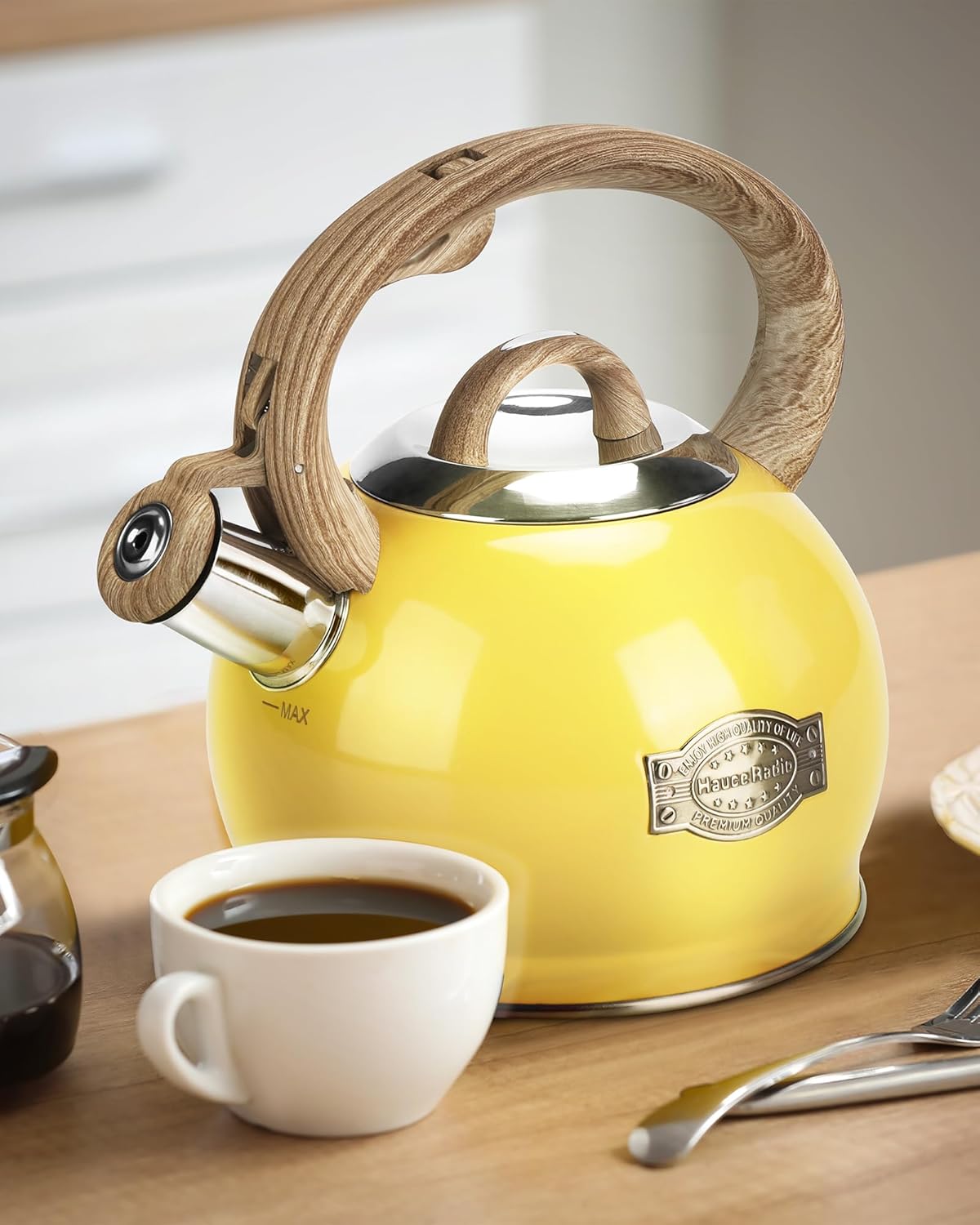 Hauce Radio 21 Quart Stovetop Tea Kettle with Whistle