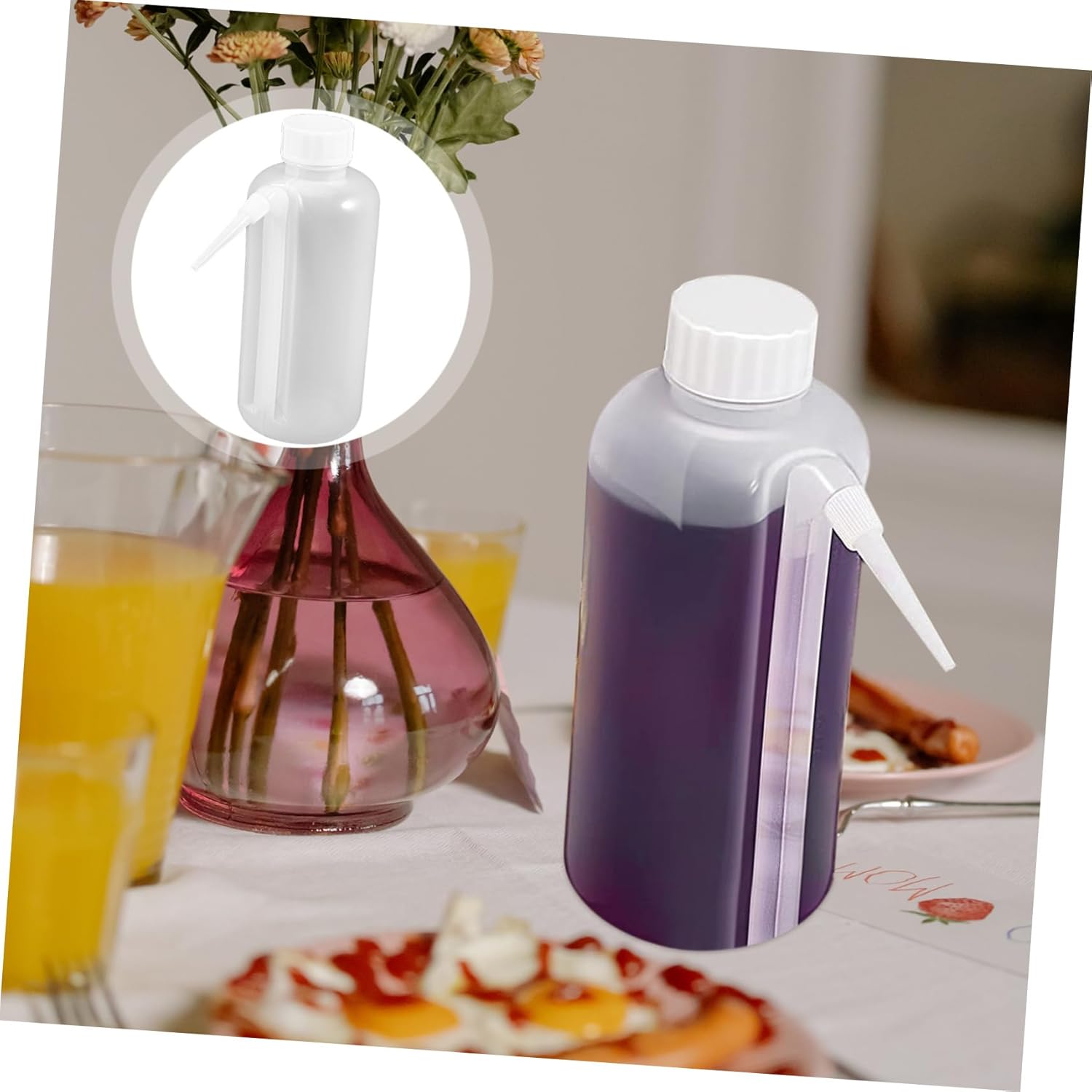 CIYODO Set of 5 Condiment Squeeze Bottles