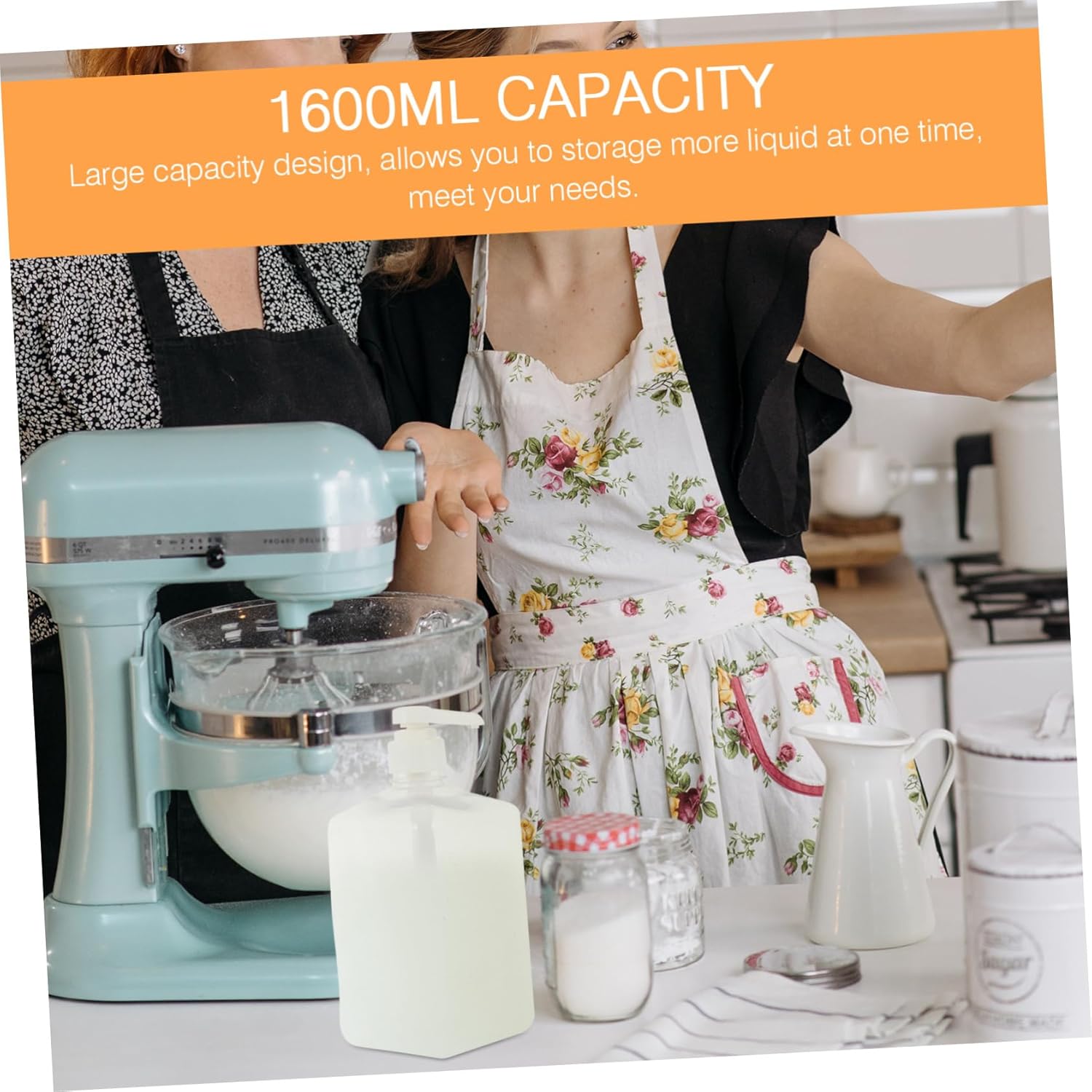 CIYODO 1600ml Transparent Sugar Dispenser Squeeze Bottle