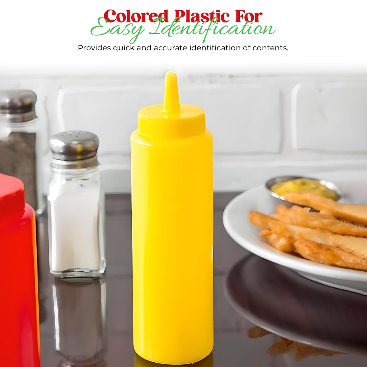 OCS Parts 8 Ounce Yellow Squeeze Bottle