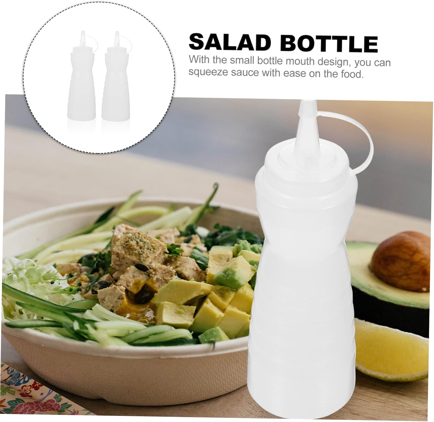 HOLIDYOYO 2Pcs 400ml Ketchup Squeeze Bottles 1