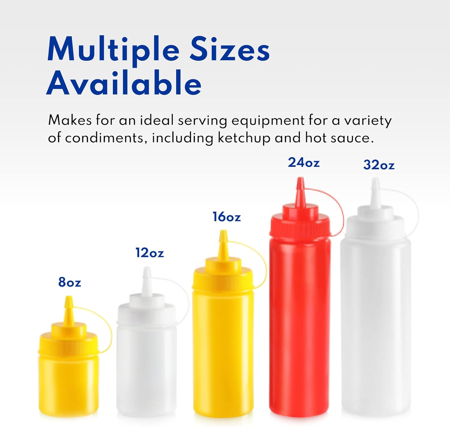 New Star Foodservice 26559 Squeeze Bottles Pack of 6 1