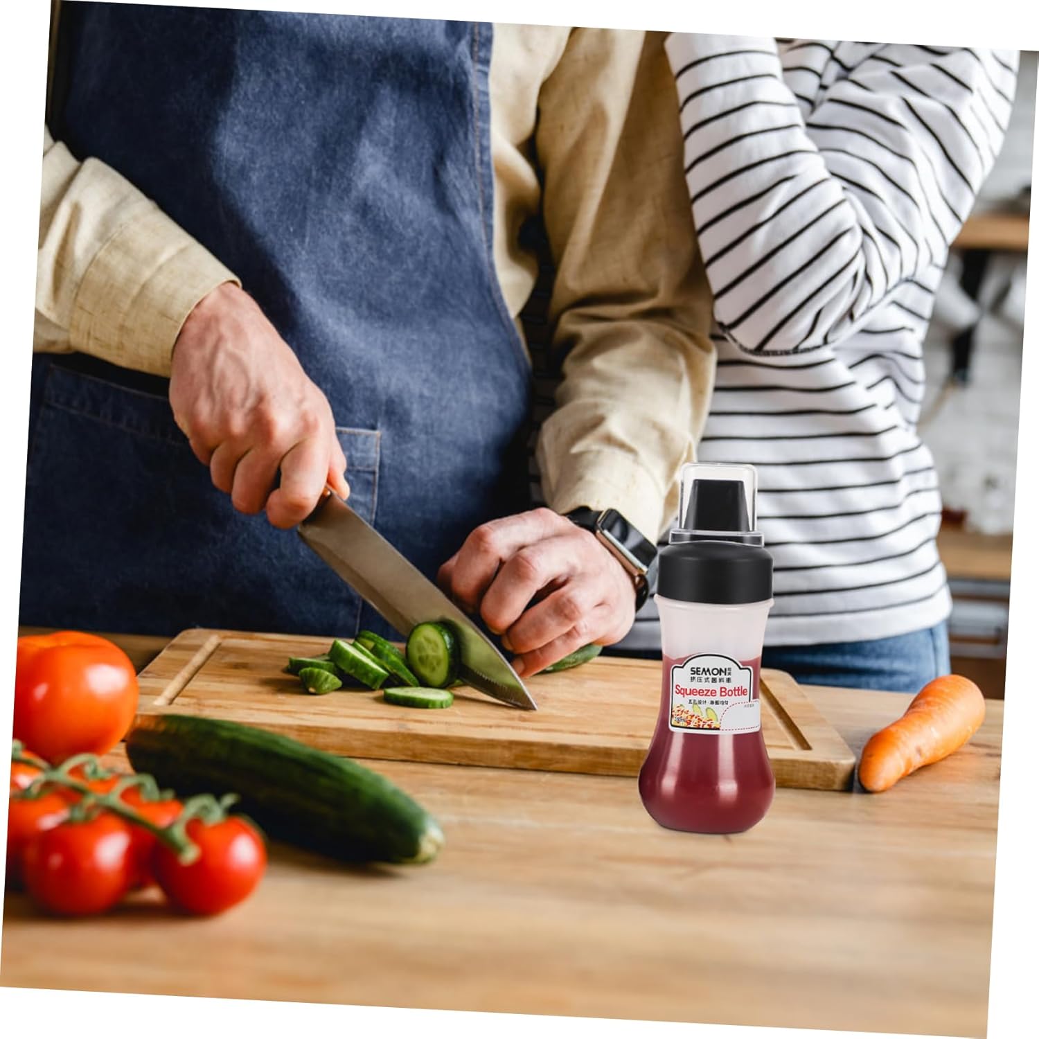 ABOOFAN 5-Hole Condiment Squeeze Bottle Kitchen Dispenser