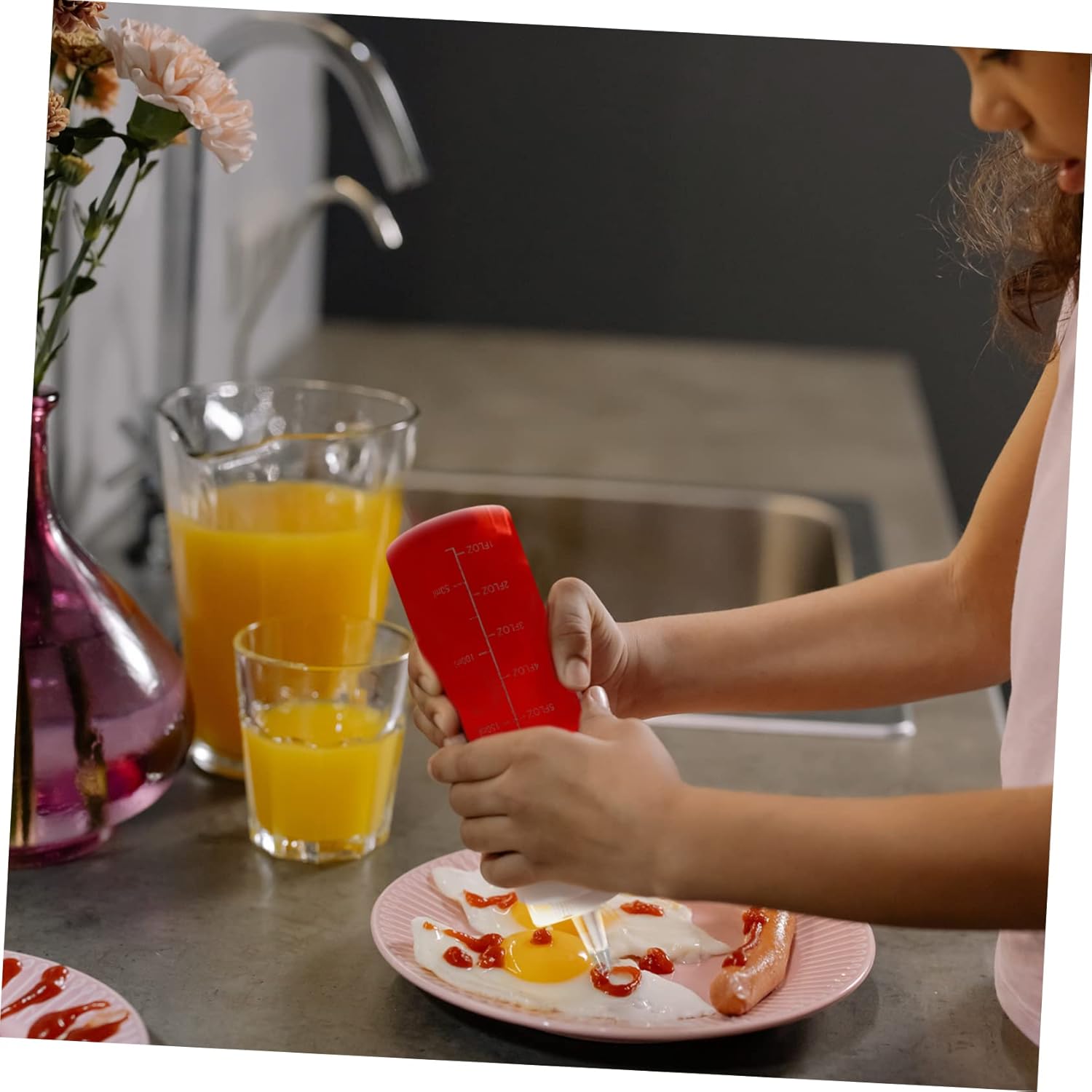 MAGICLULU 10pcs Condiment Squeeze Bottles with Measuring Scale