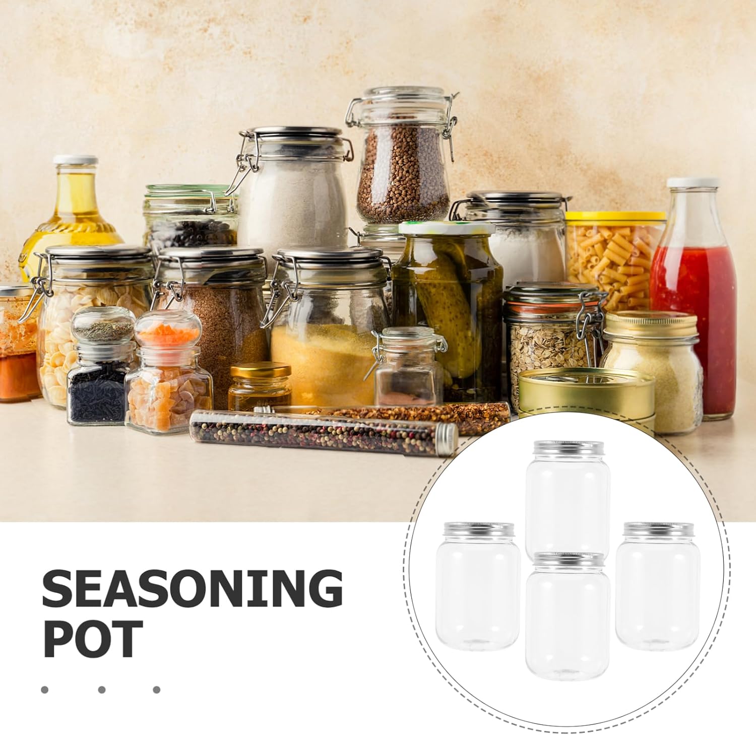 CATIEBYE Dough Kit Starter Jar with Airtight Lid 1