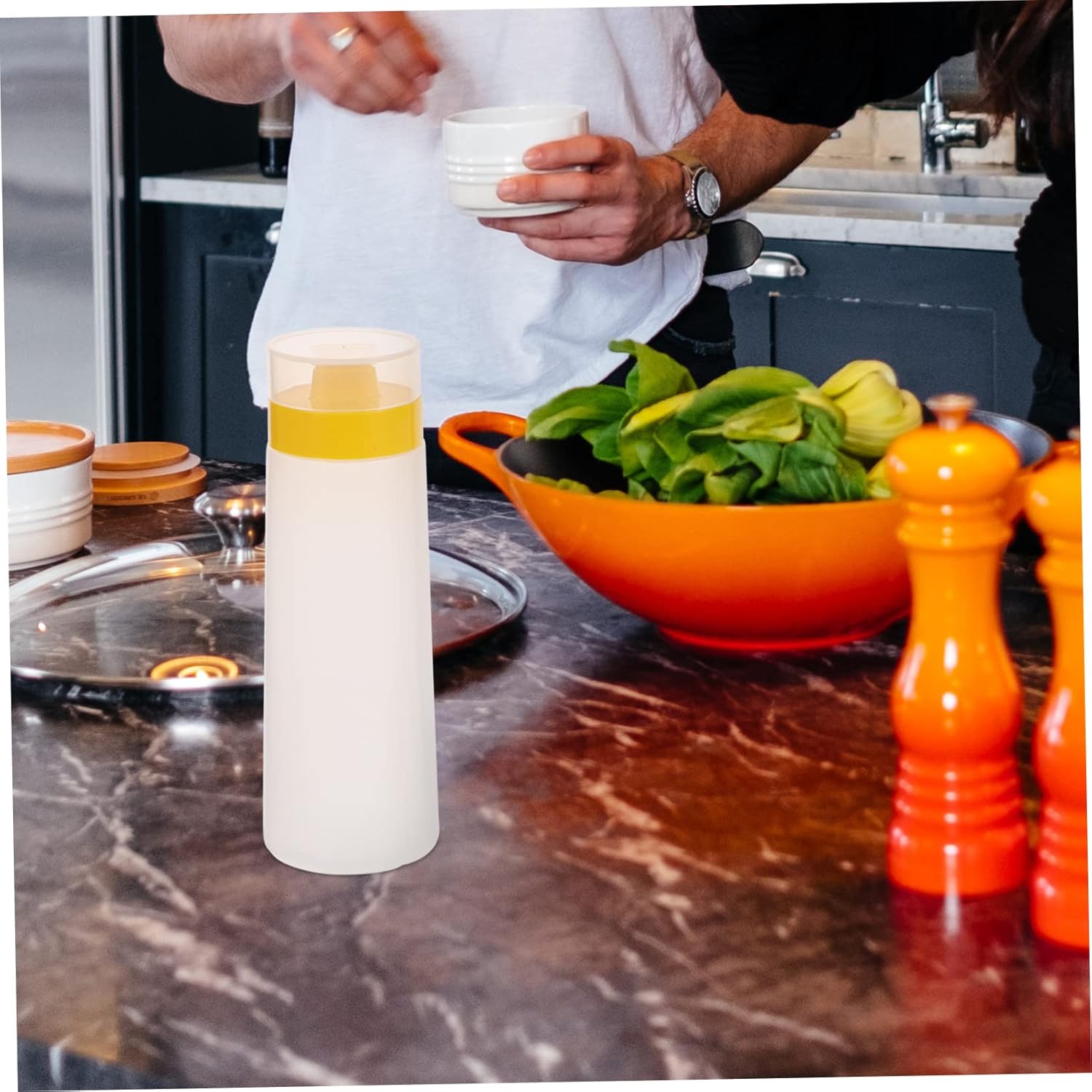 Sauce Bottles with Easy Squeeze Lid for Kitchen Use