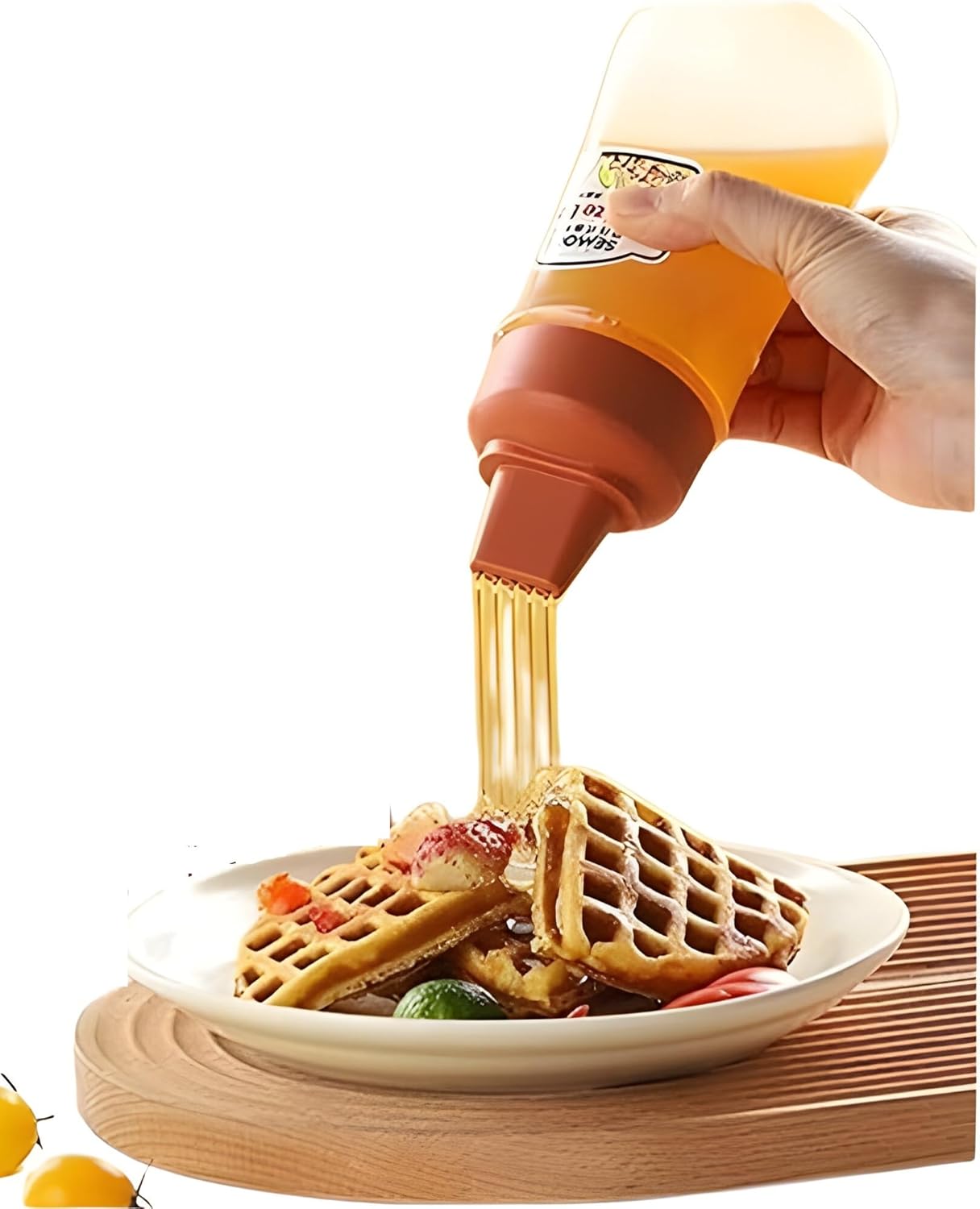 Red 5 Holes Condiment Dispenser Squeeze Bottle