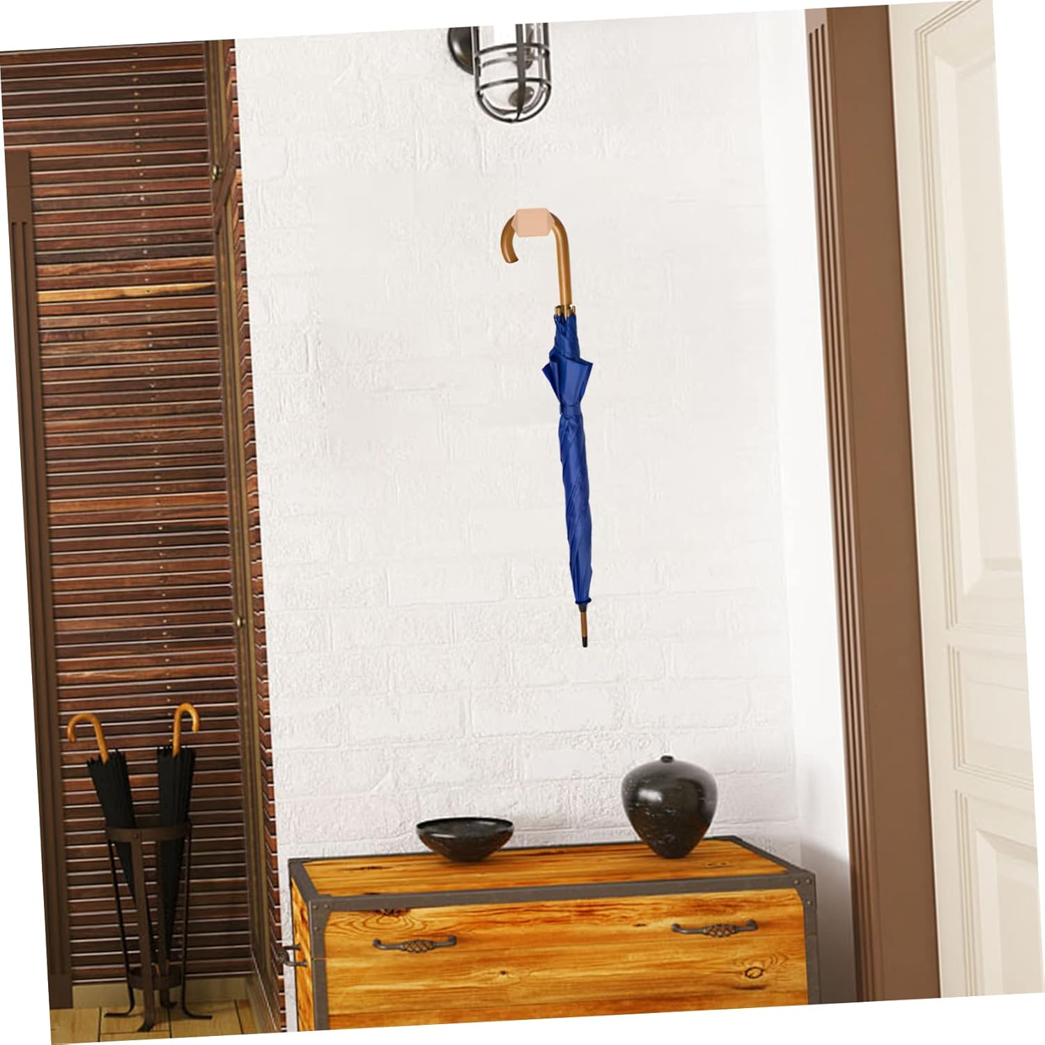 1 Set Multi Functional Wooden Wall Hooks for Coats Hats Bags 1
