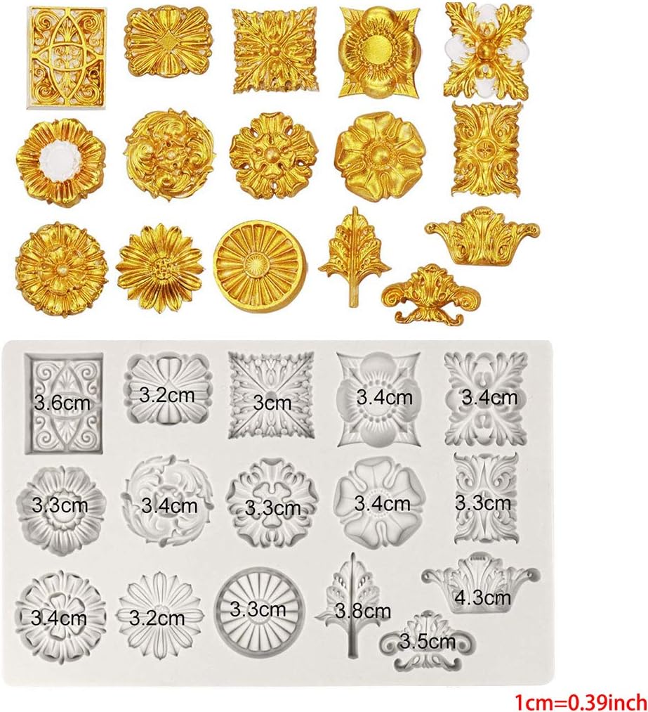 TNNOKL Sugarcraft Vintage Embossed Cookie Cutter Set