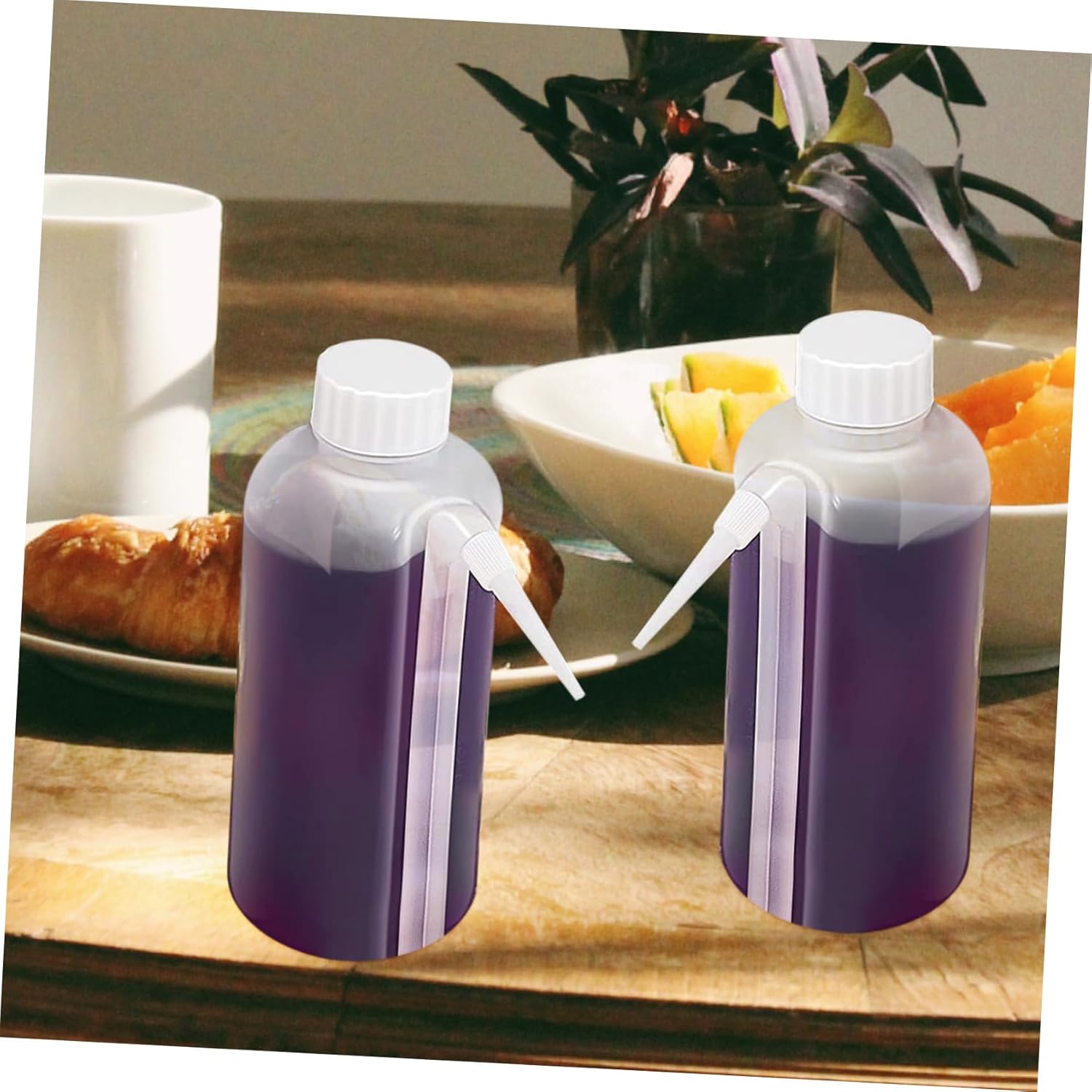 HOLIDYOYO 5Pcs Squeeze Bottles for Condiments Kitchen Use