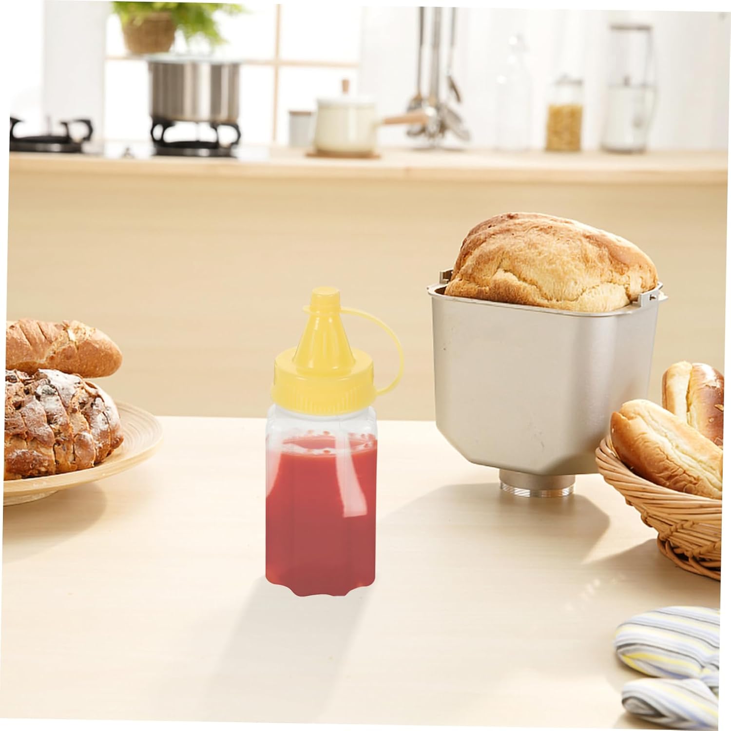 VILLFUL 3-Piece Squeeze Condiment Bottles Set