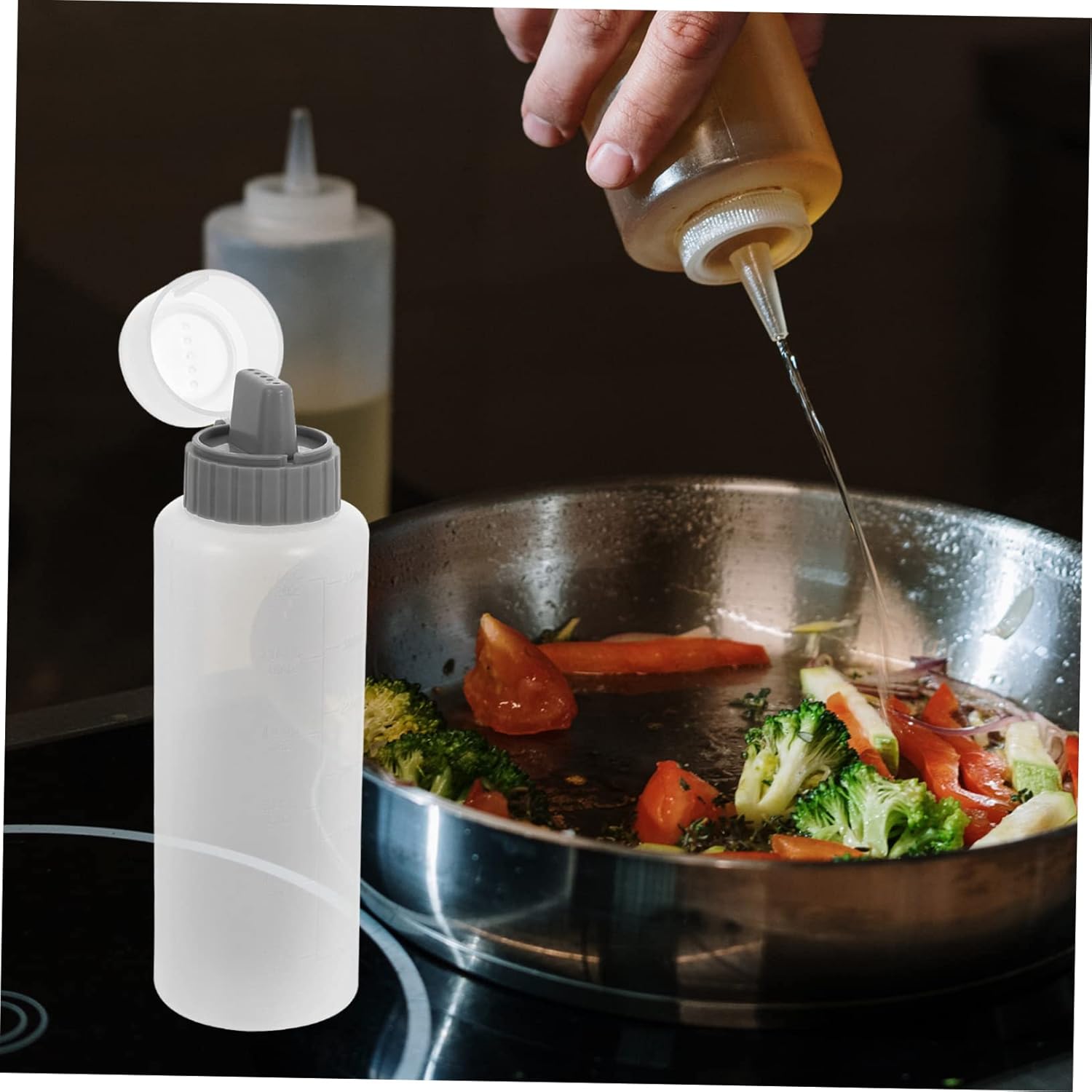 HOLIDYOYO Easy Squeeze Salad Dressing Bottles 4 Pack