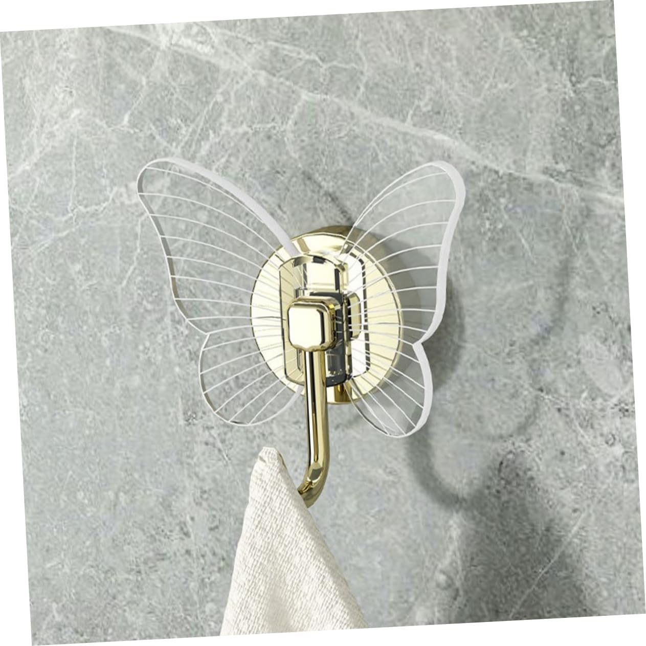 Holibanna 2Pcs Self Adhesive Butterfly Wall Hooks