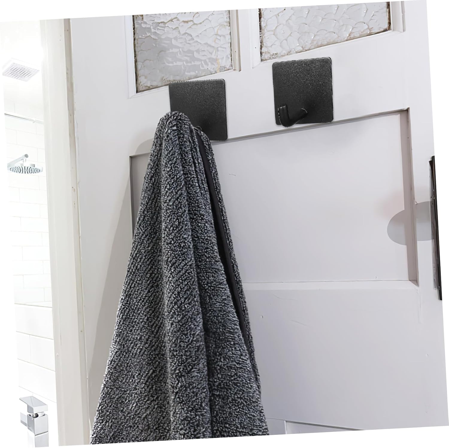 HOODANCOS 4 Stainless Steel Wall Hooks for Bathroom and Home Use