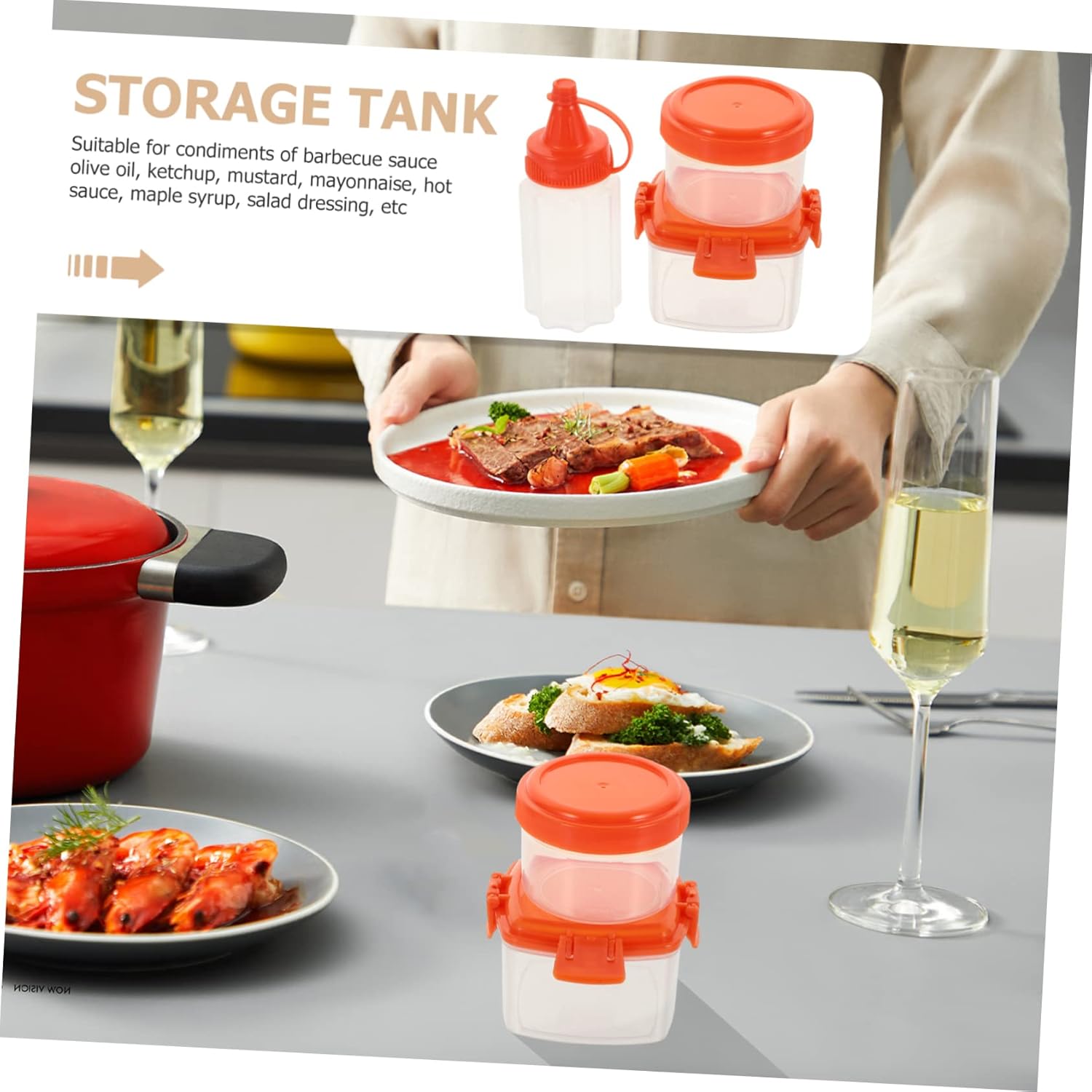 Zerodeko Durable Condiment Squeeze Bottles Set