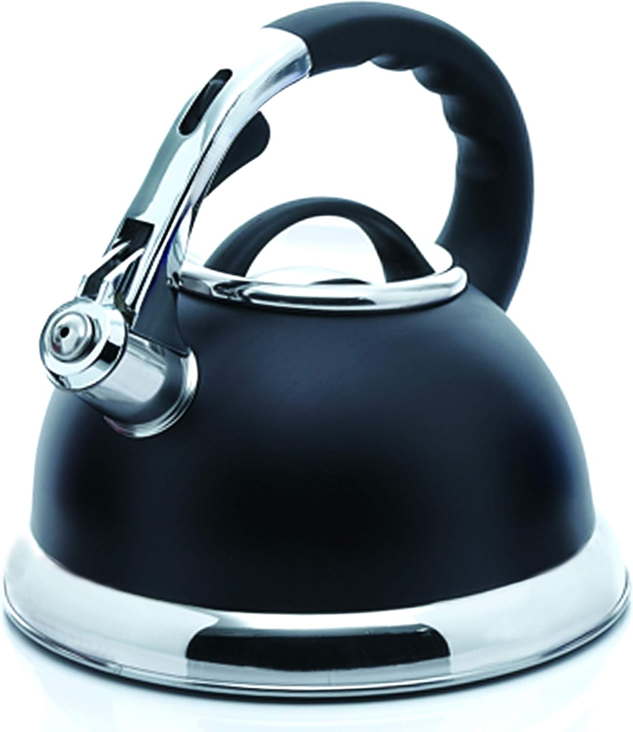 Creative Home Camille 3-Quart Whistling Tea Kettle Opaque Black