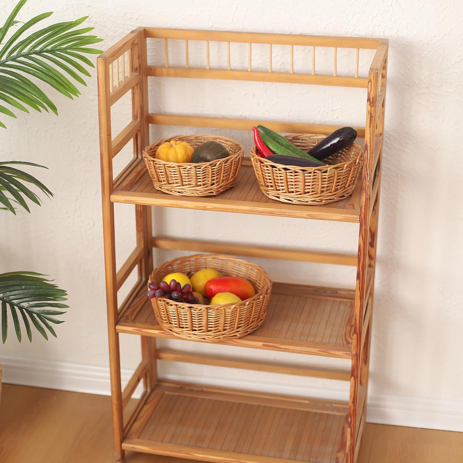 3-Packs 11 Wicker Bread Basket for Home Kitchen