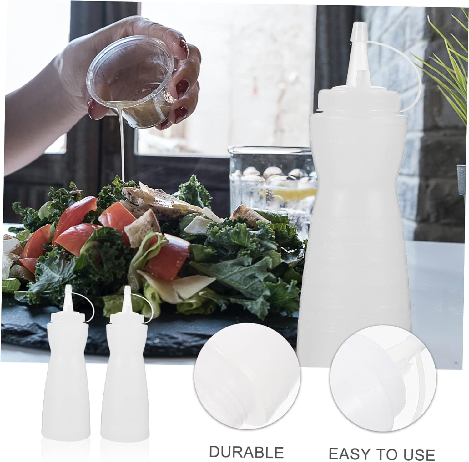 HOLIDYOYO 2Pcs 400ml Ketchup Squeeze Bottles 1