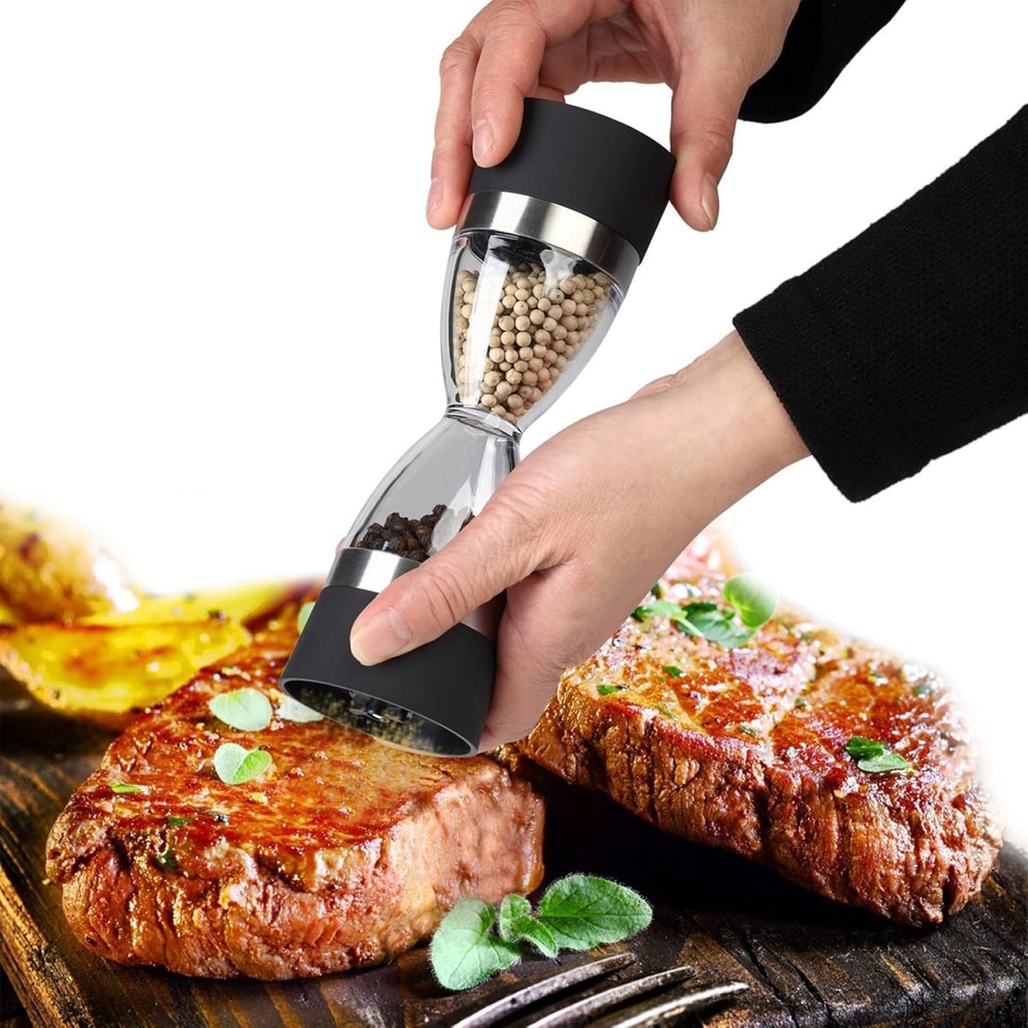 SAHKGYE 2 in 1 Salt Pepper Mill Grinder Set