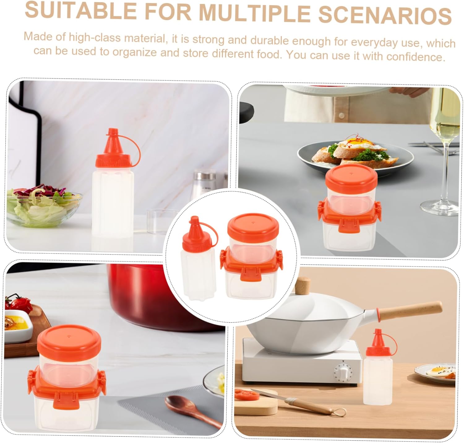 Hoement Sauce Squeeze Bottles for Kitchen Use