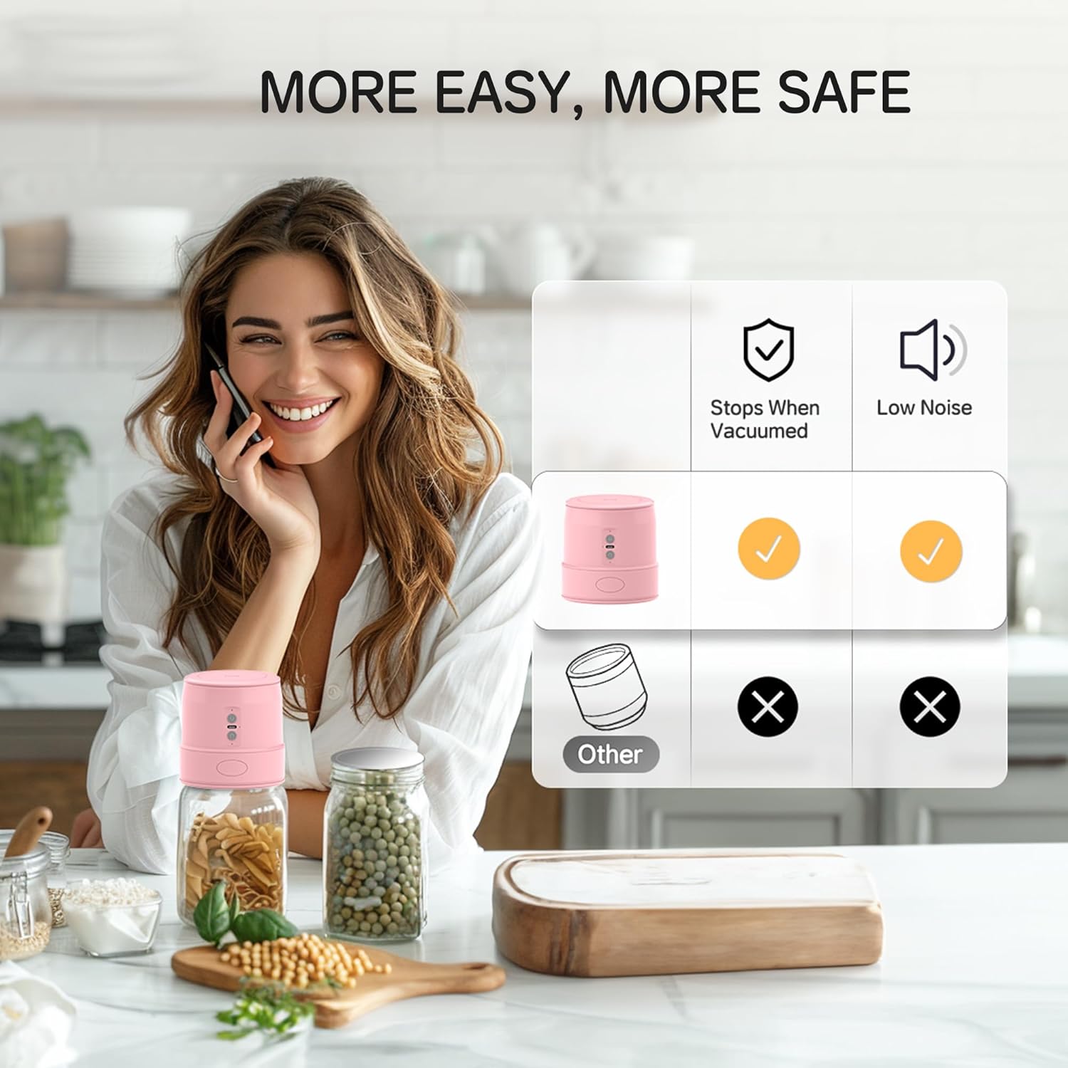 EASYERA Dual-Head Mason Jar Vacuum Sealer Kit 1