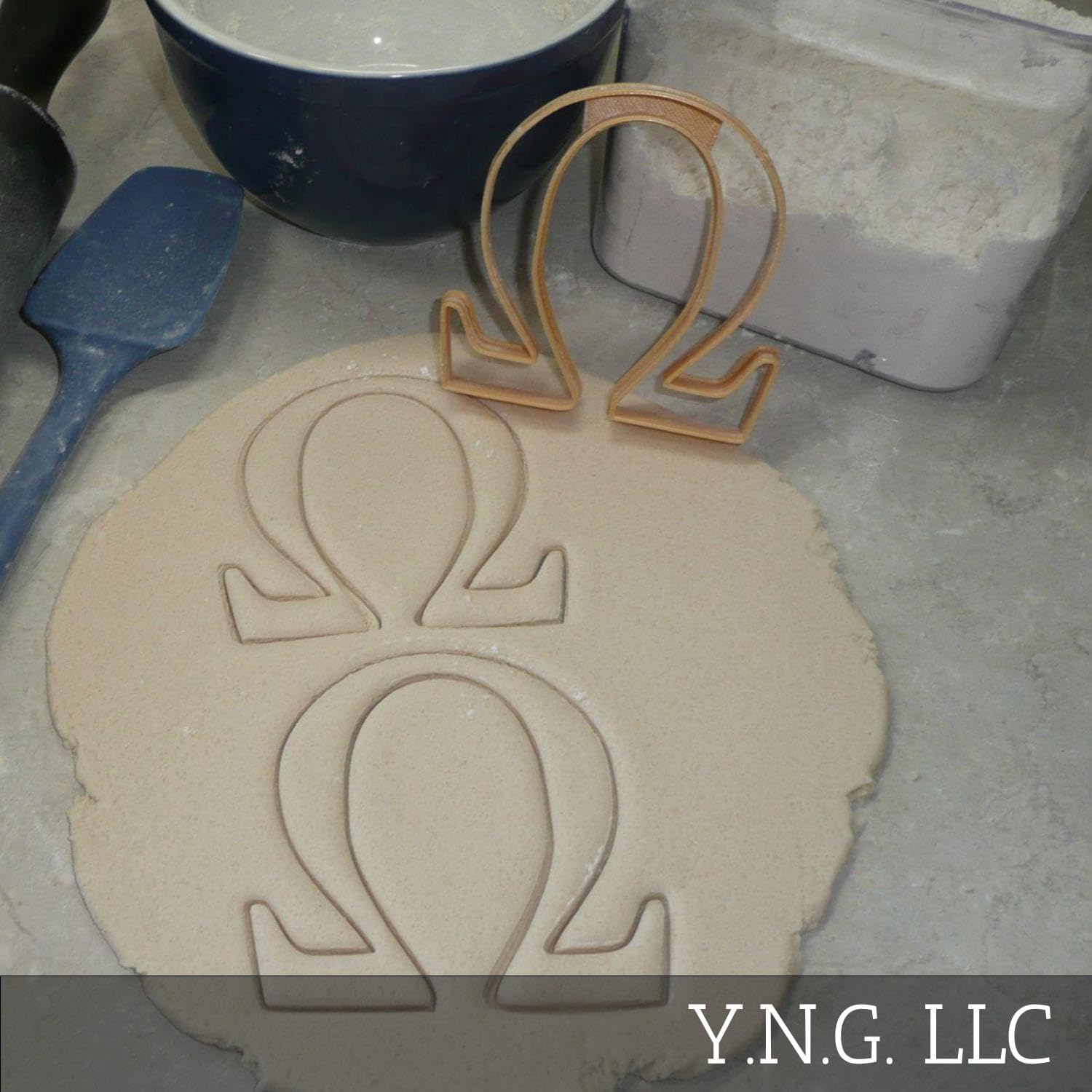Omega Greek Letter Fraternity Cookie Cutter - Gold Made in USA