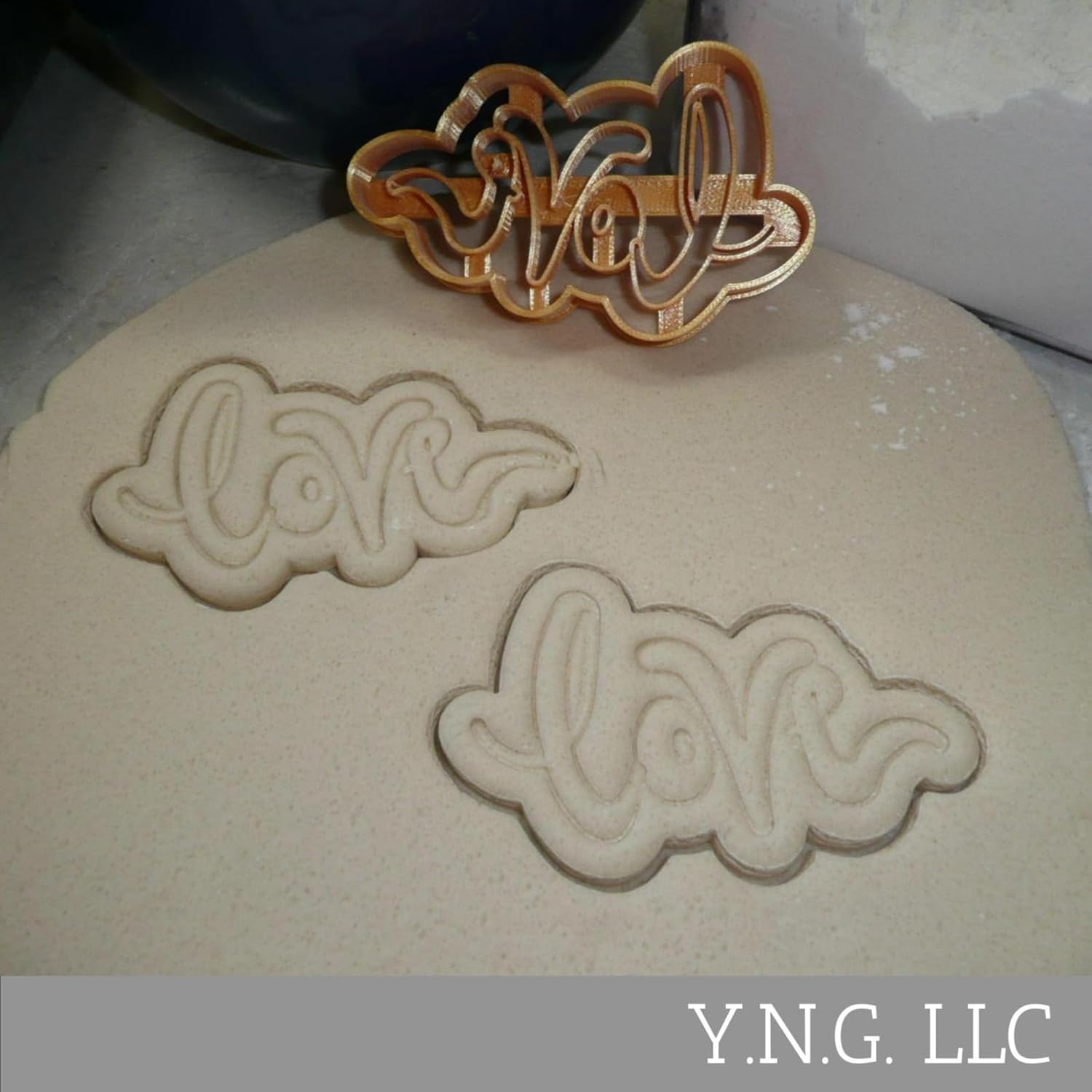Love Word Cursive Letters Cookie Cutter Made in USA