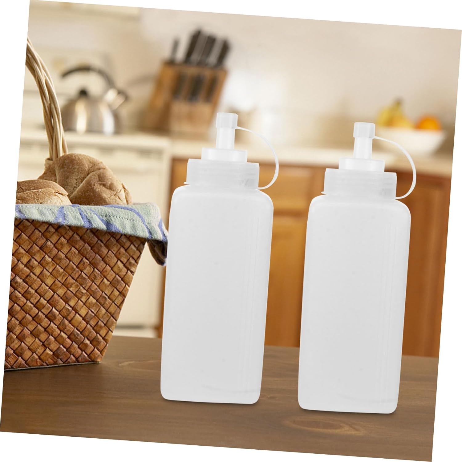 HOLIDYOYO Square Squeeze Bottles for Lunch Box and Salad Use