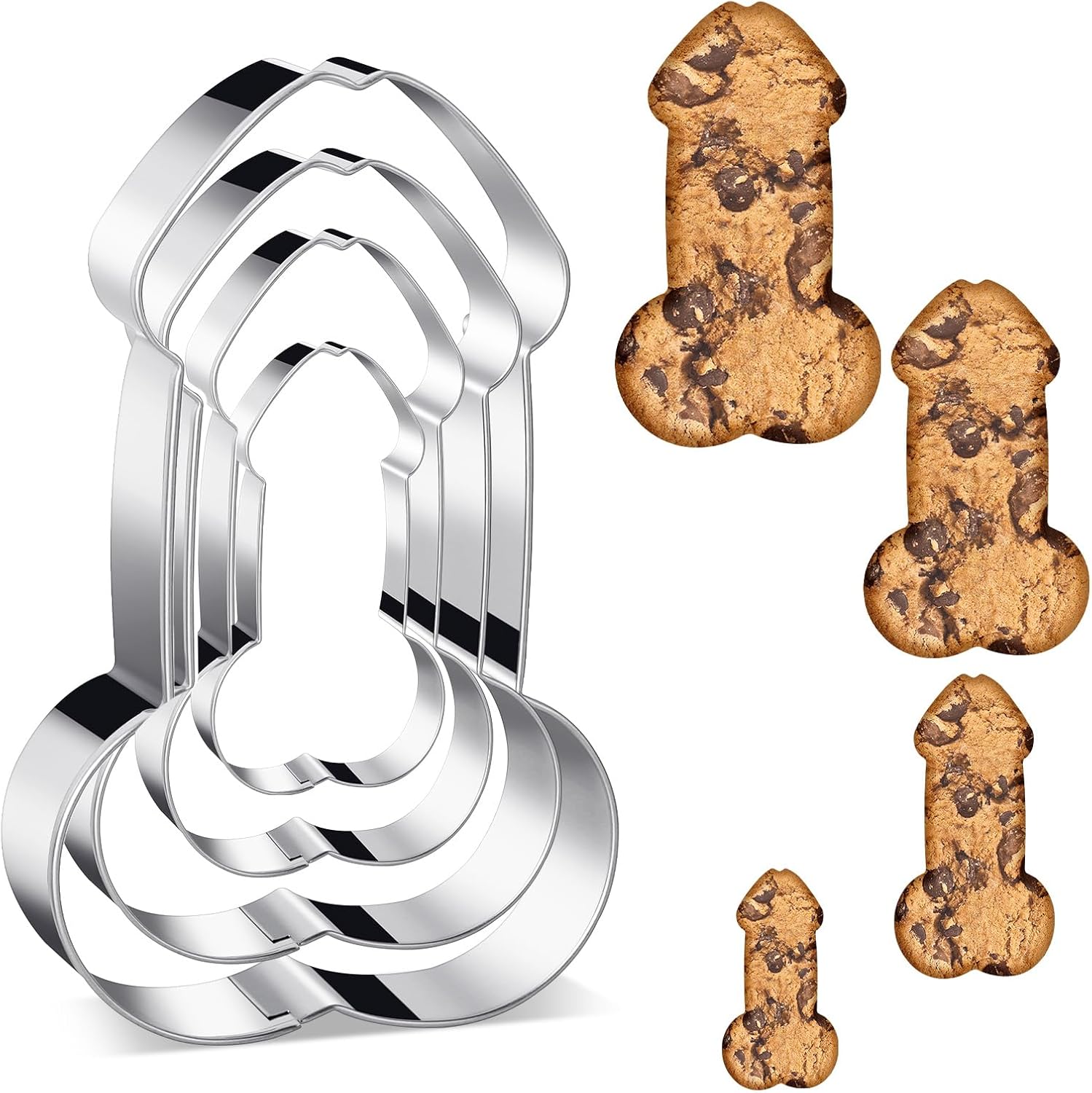 Prasacco 4-Piece Stainless Steel Cookie Cutter Set