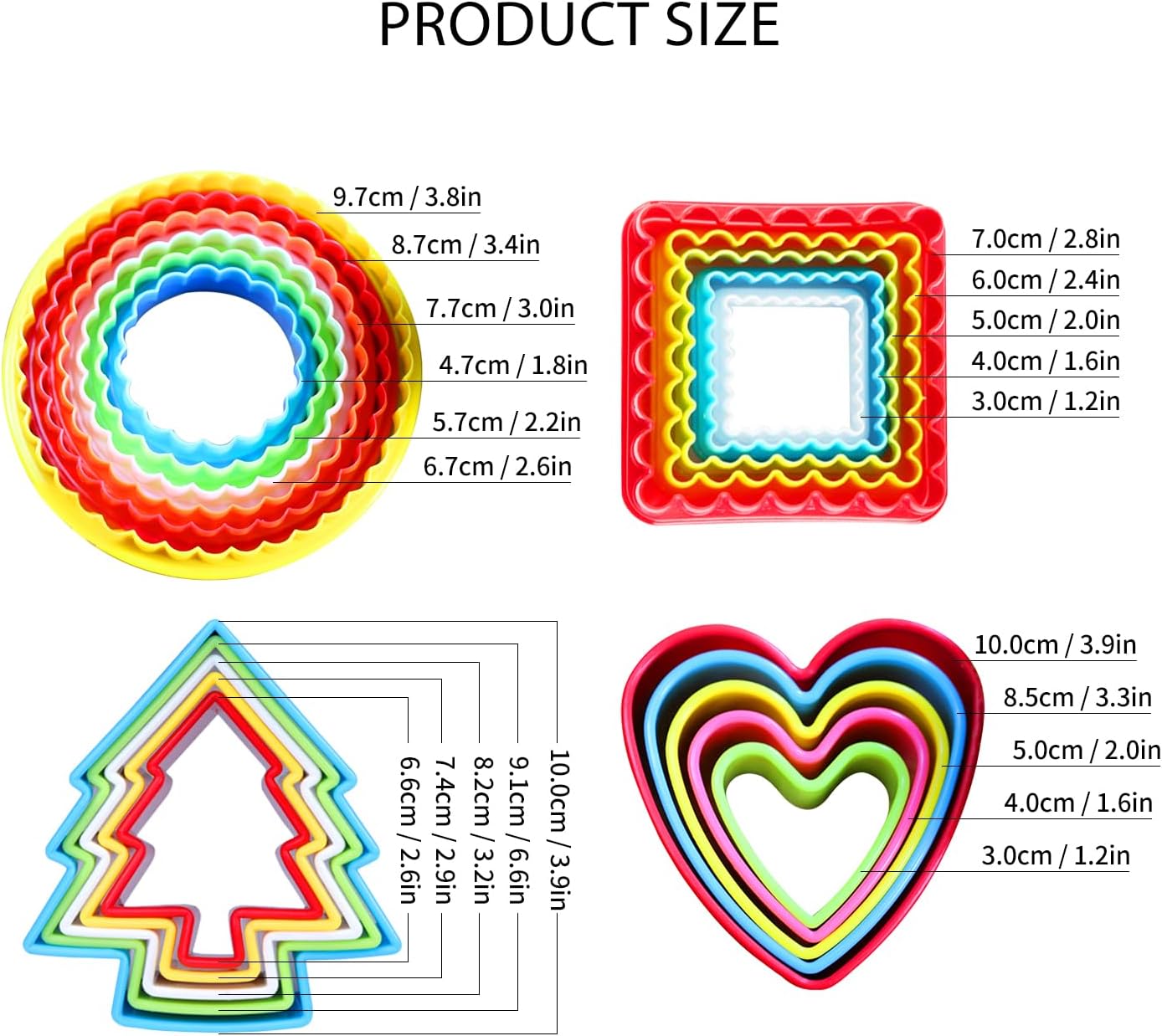 KALAIEN 37 Pcs Cookie Cutter Set with 7 Shapes 1