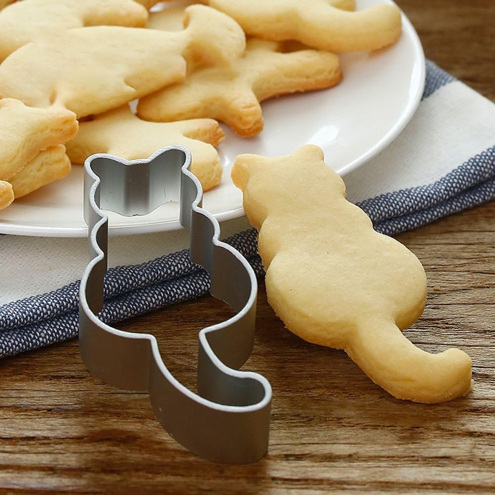 Kingsie WIN 5pcs Cat Cookie Cutter Set Stainless Steel