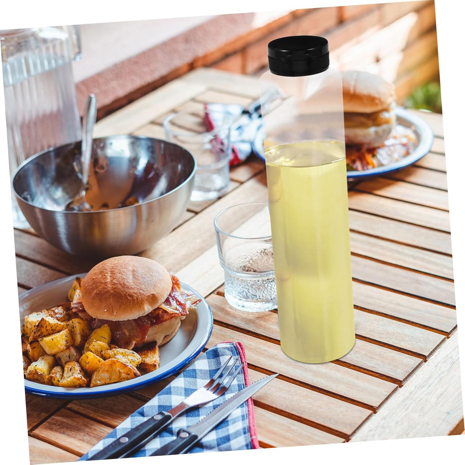 CIYODO 6pc 240ml Condiment Squeeze Bottles with Caps