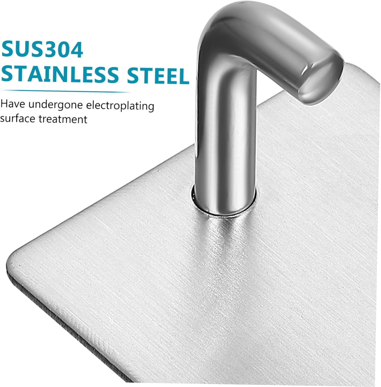 Ipetboom Modern Wall Hooks 4pcs Adhesive Chrome