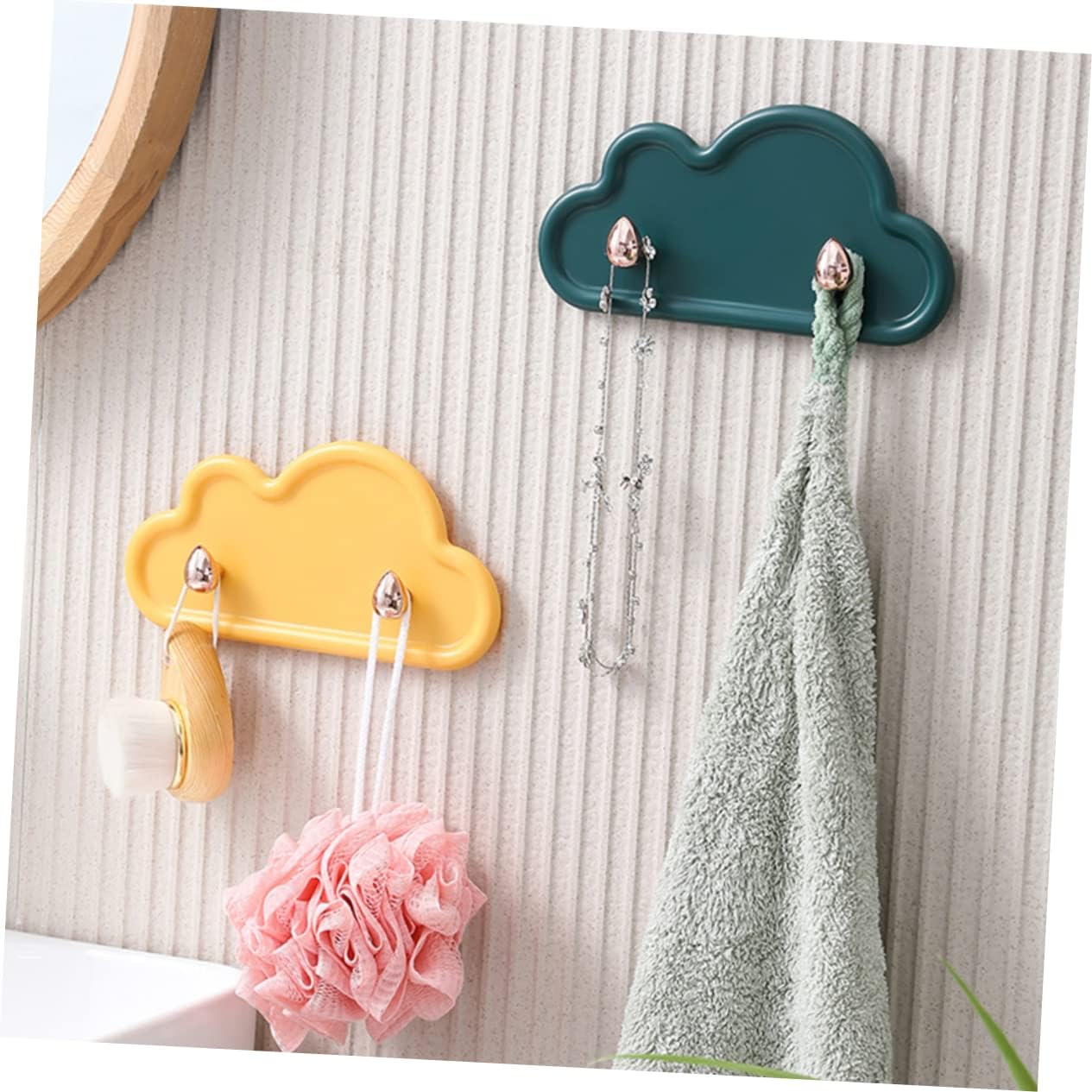 4Pcs Cloud Wall Hooks for Multi-Use Storage
