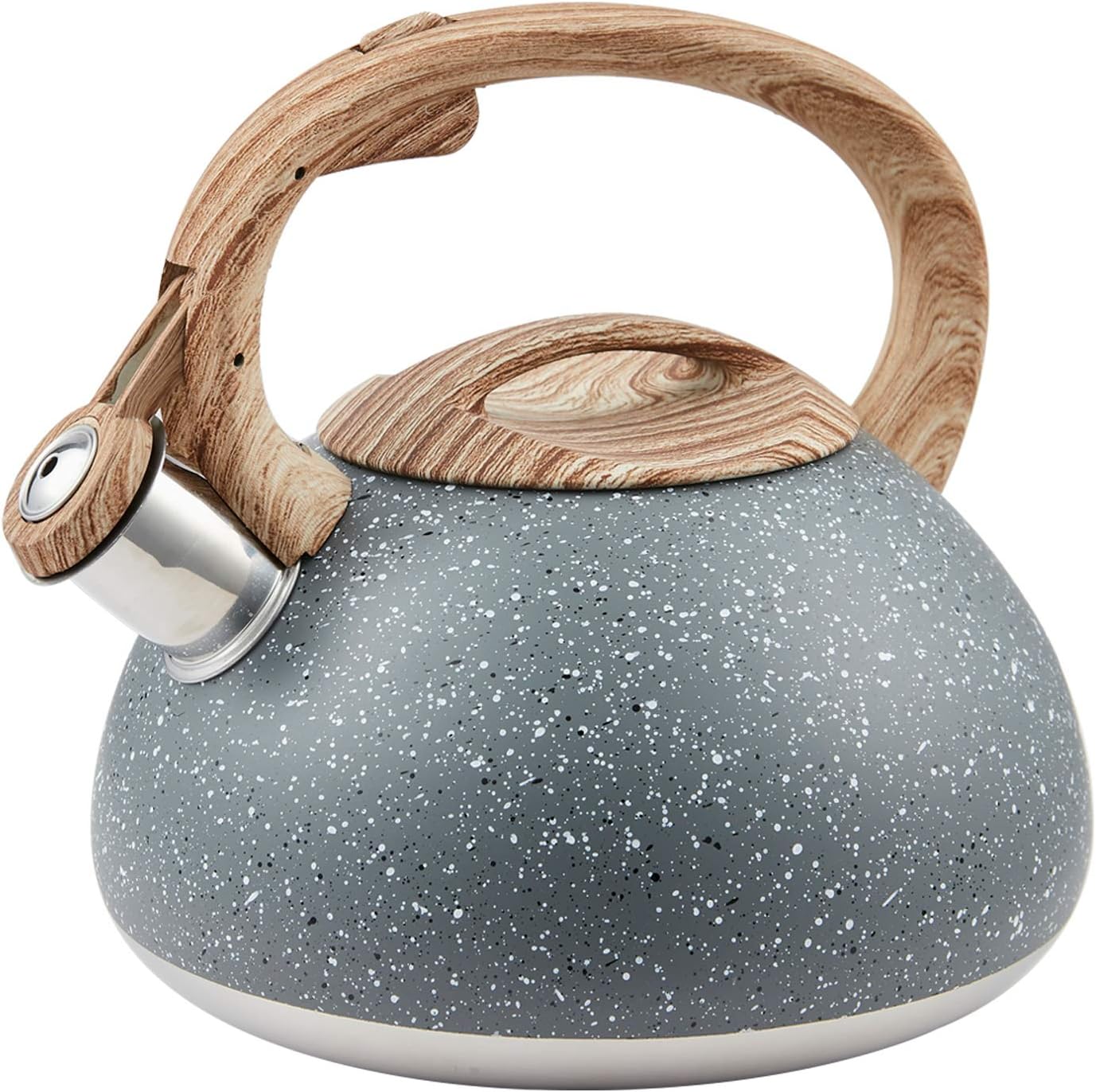 LUXGRACE S-P Whistling Tea Kettle 22 Quart Gray