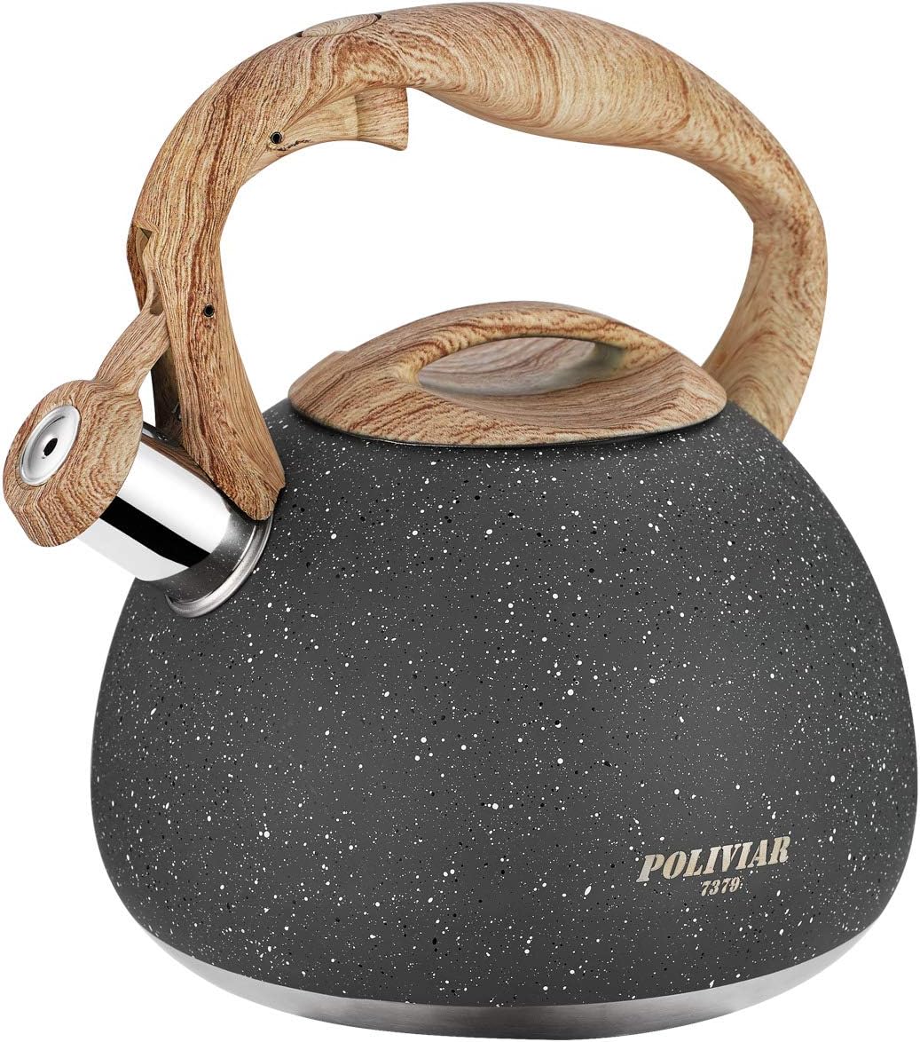 POLIVIAR Tea Kettle 27 Quart Natural Stone Finish