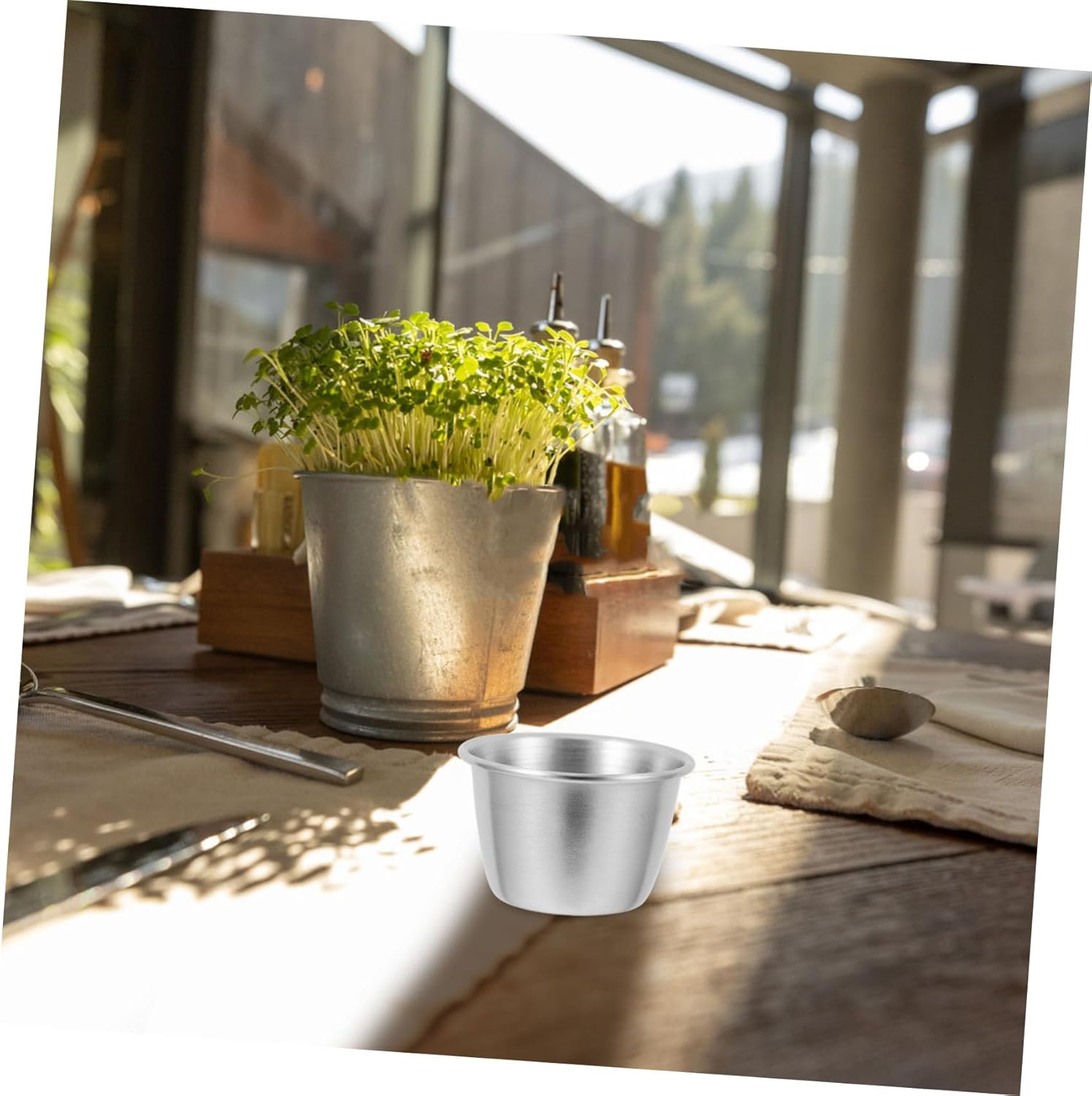 HOLIDYOYO 12-Piece Stainless Steel Sauce Cups Set