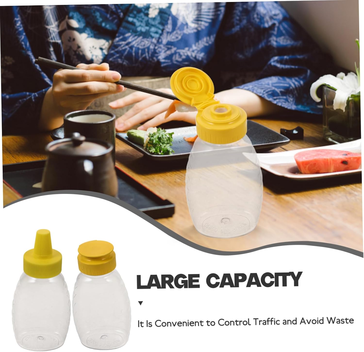 VOSAREA Squeezable Condiment Bottles for Salad Dressing and Sauces