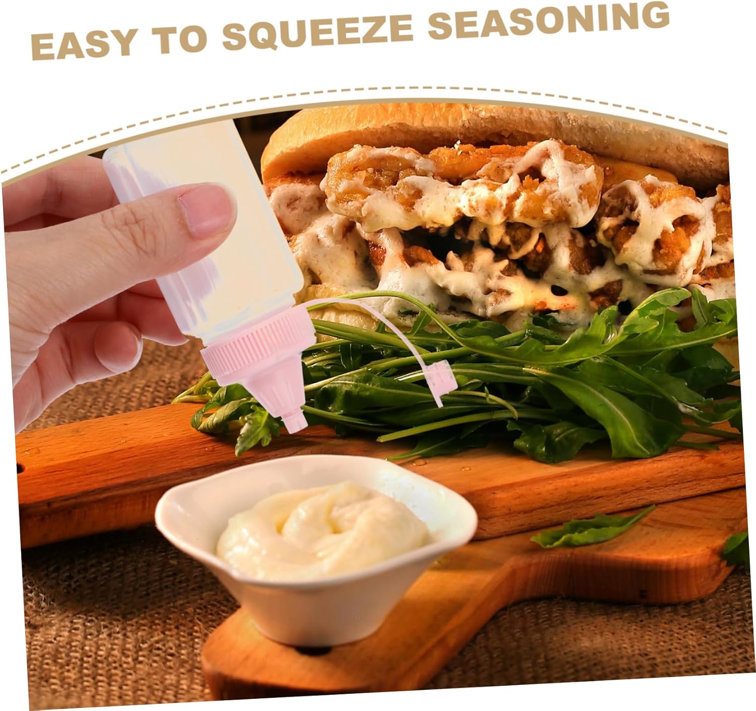 MAGICLULU 4PCS Reusable Condiment Squeeze Bottles