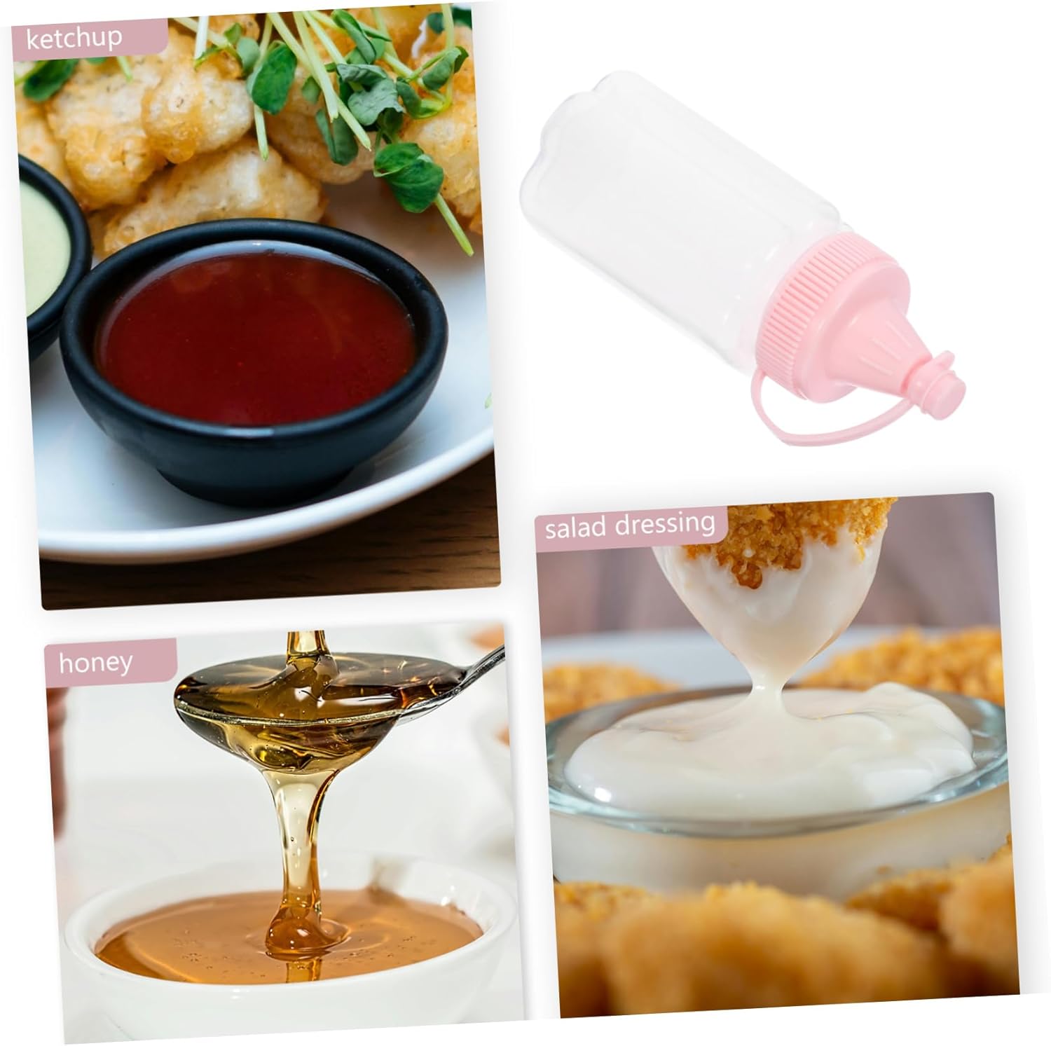 Reusable Honey Squeeze Bottles 4pcs 60ml