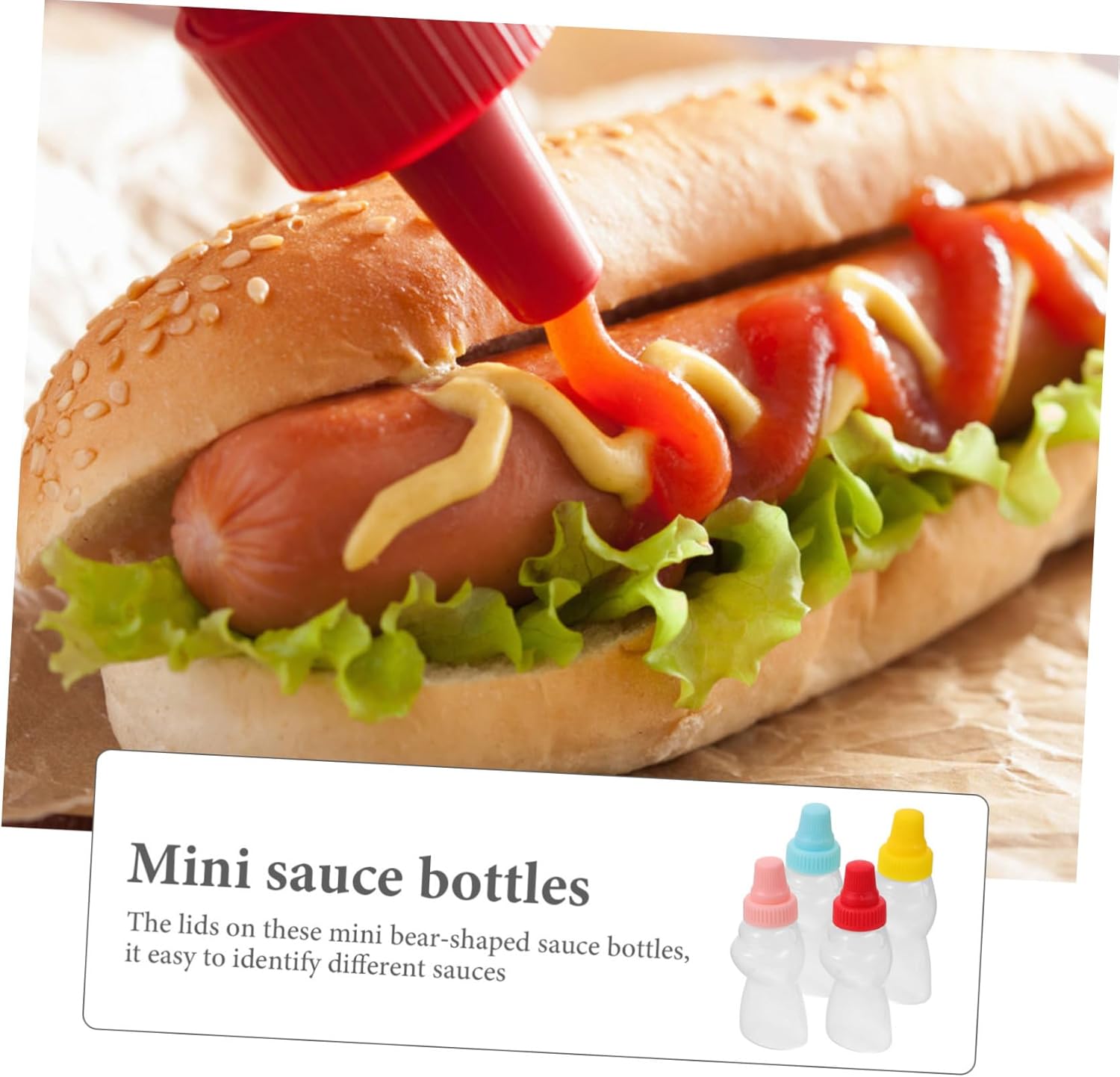 Bear Shaped Mini Sauce Bottles for Kitchen Use 1