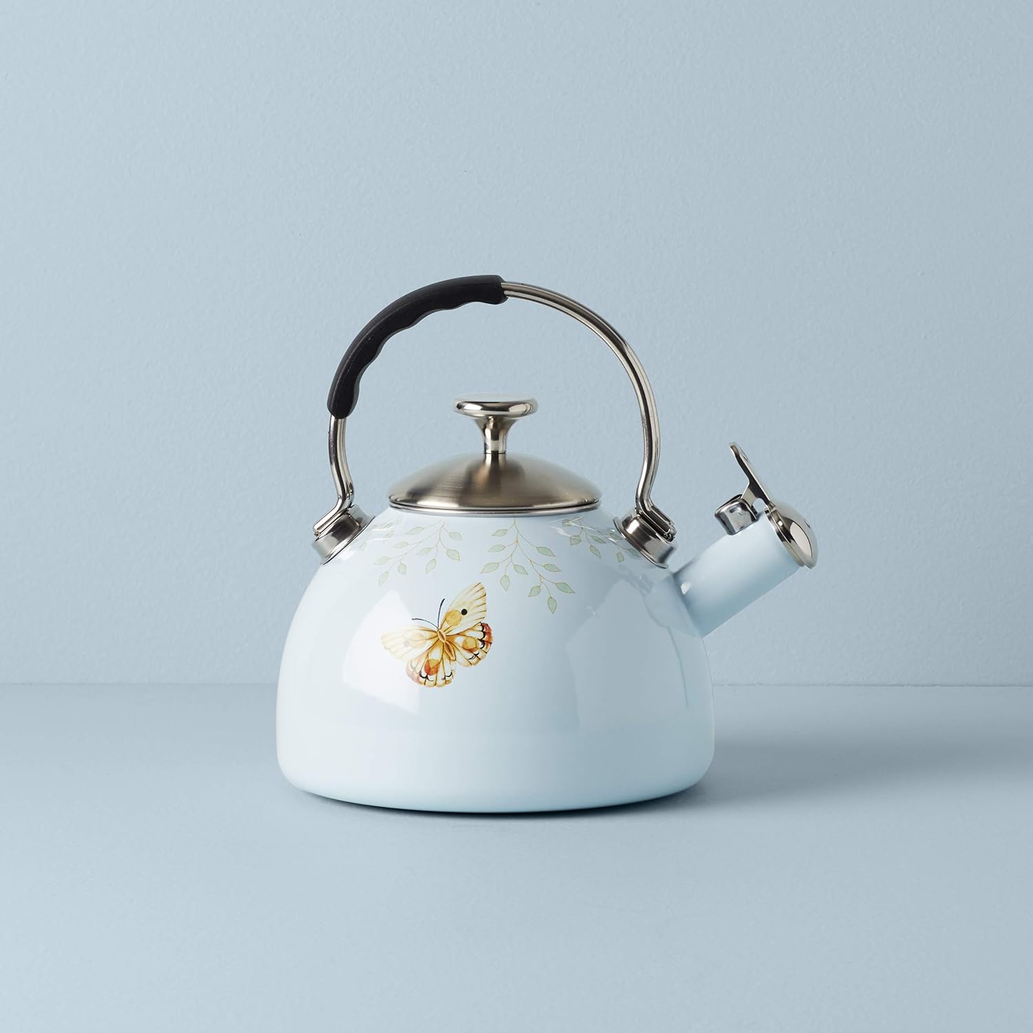Lenox Butterfly Meadow Tea Kettle Blue 2 Quart